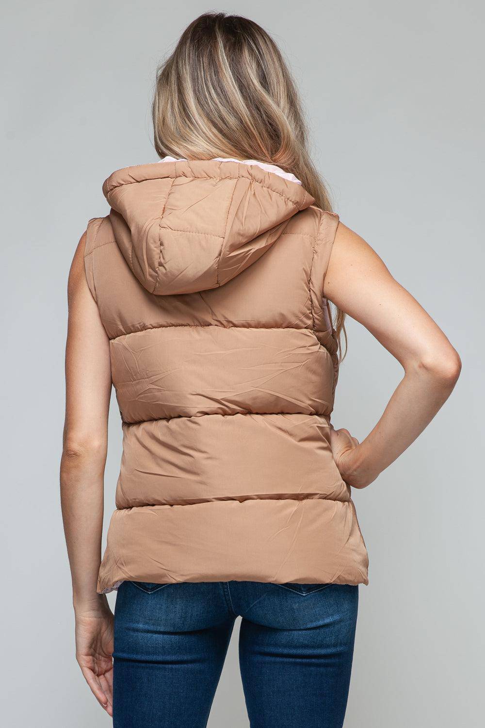 Alyssa Hooded Puffer Vest - Dapper Deluxe Fashion