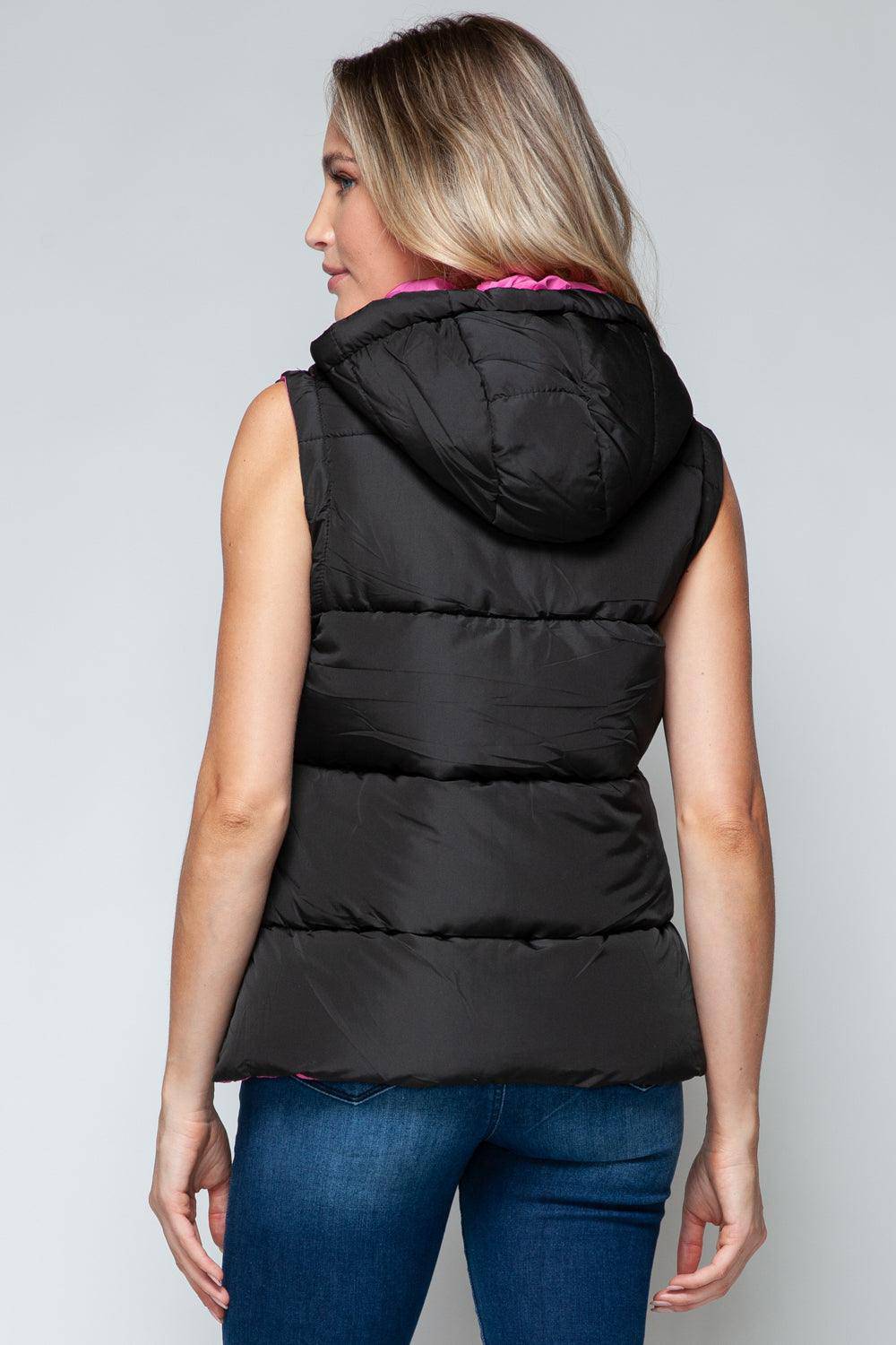 Serena Hooded Puffer Vest - Dapper Deluxe Fashion