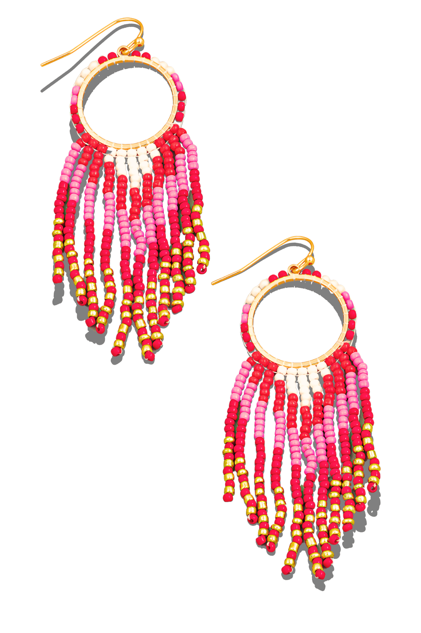 Flamingo Beaded Fringe Earrings - Dapper Deluxe Fashion