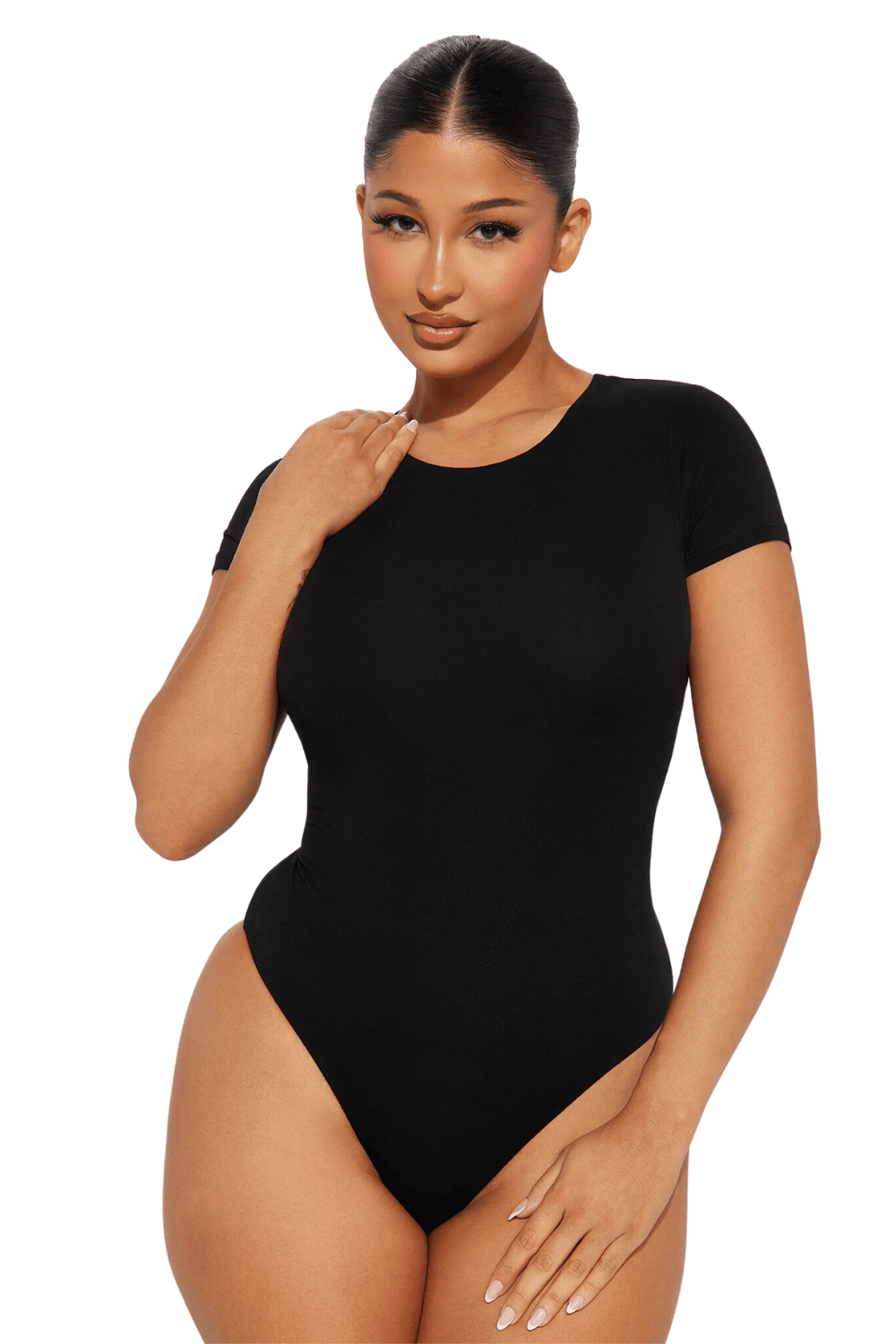 Basic Cotton Short Sleeve Bodysuit - Dapper Deluxe Fashion