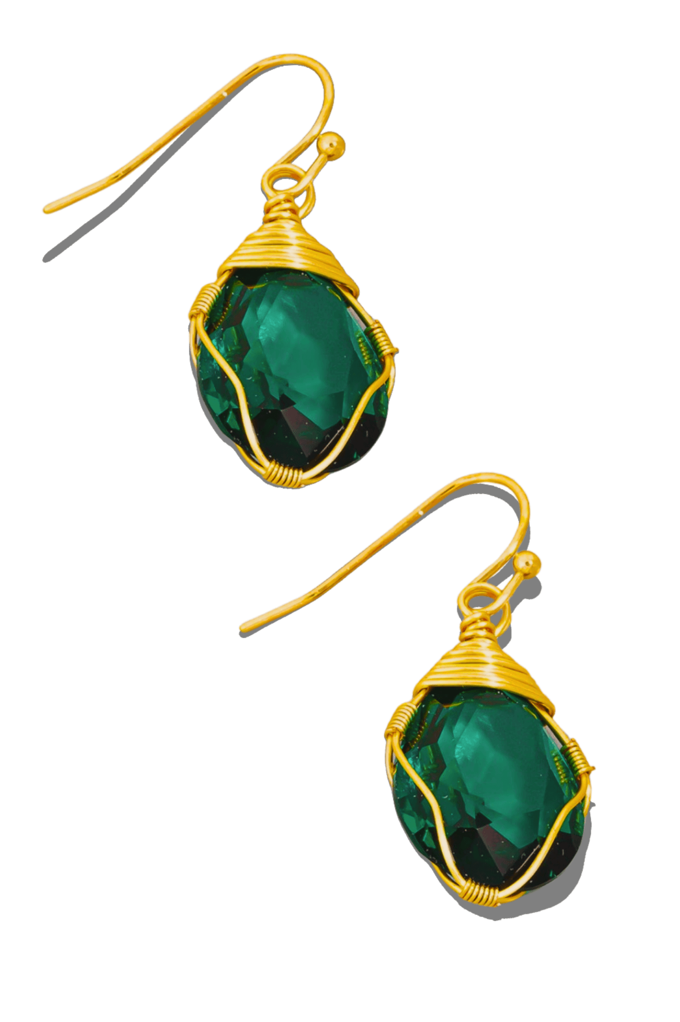 Stella Wrapped Gem Dangle Earrings - Dapper Deluxe Fashion