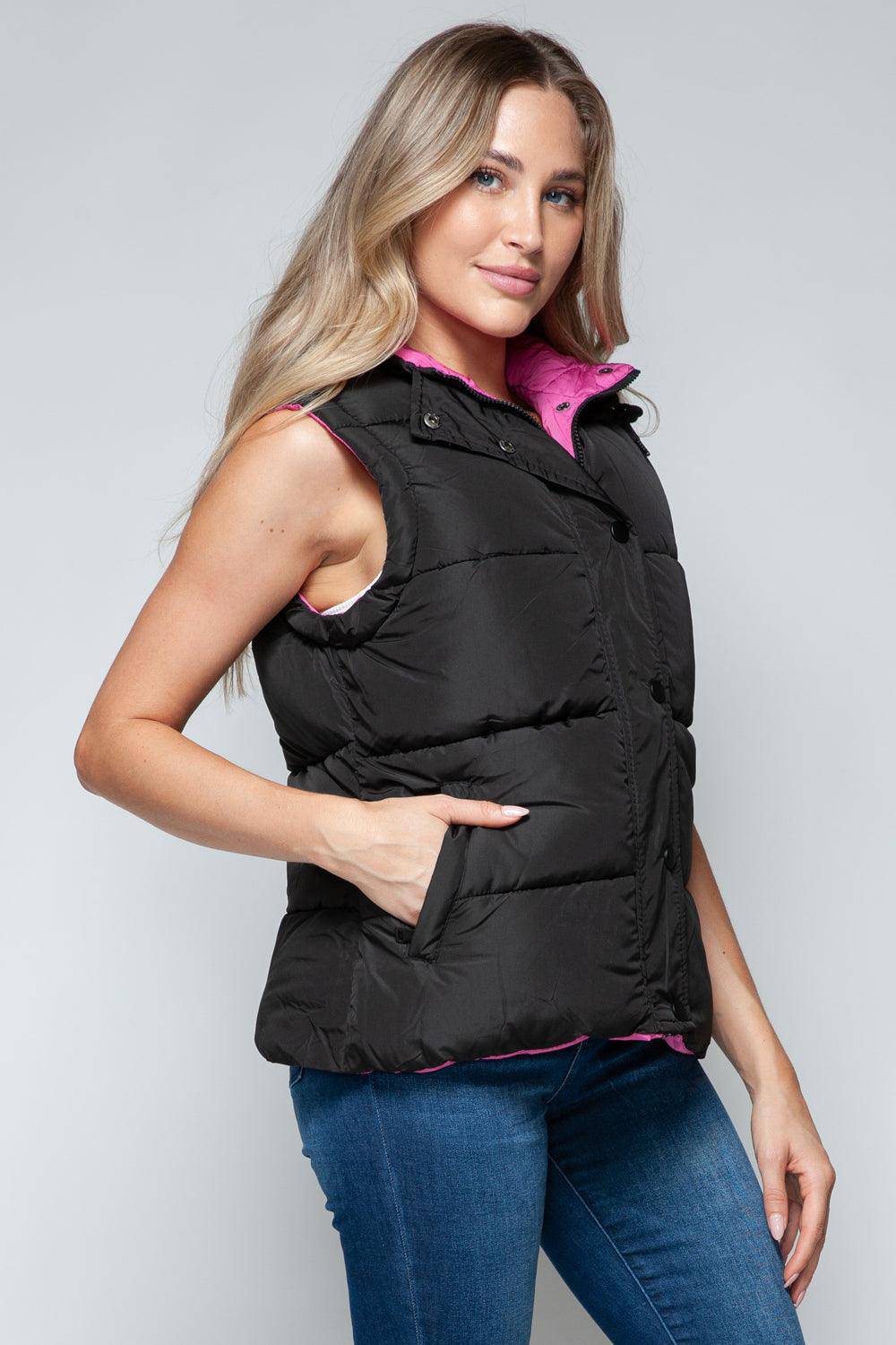 Serena Hooded Puffer Vest - Dapper Deluxe Fashion