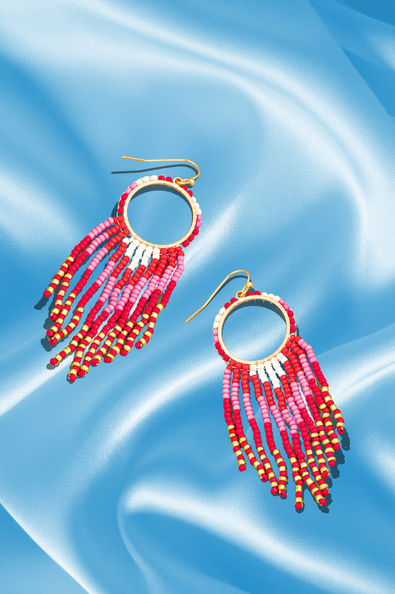 Flamingo Beaded Fringe Earrings - Dapper Deluxe Fashion