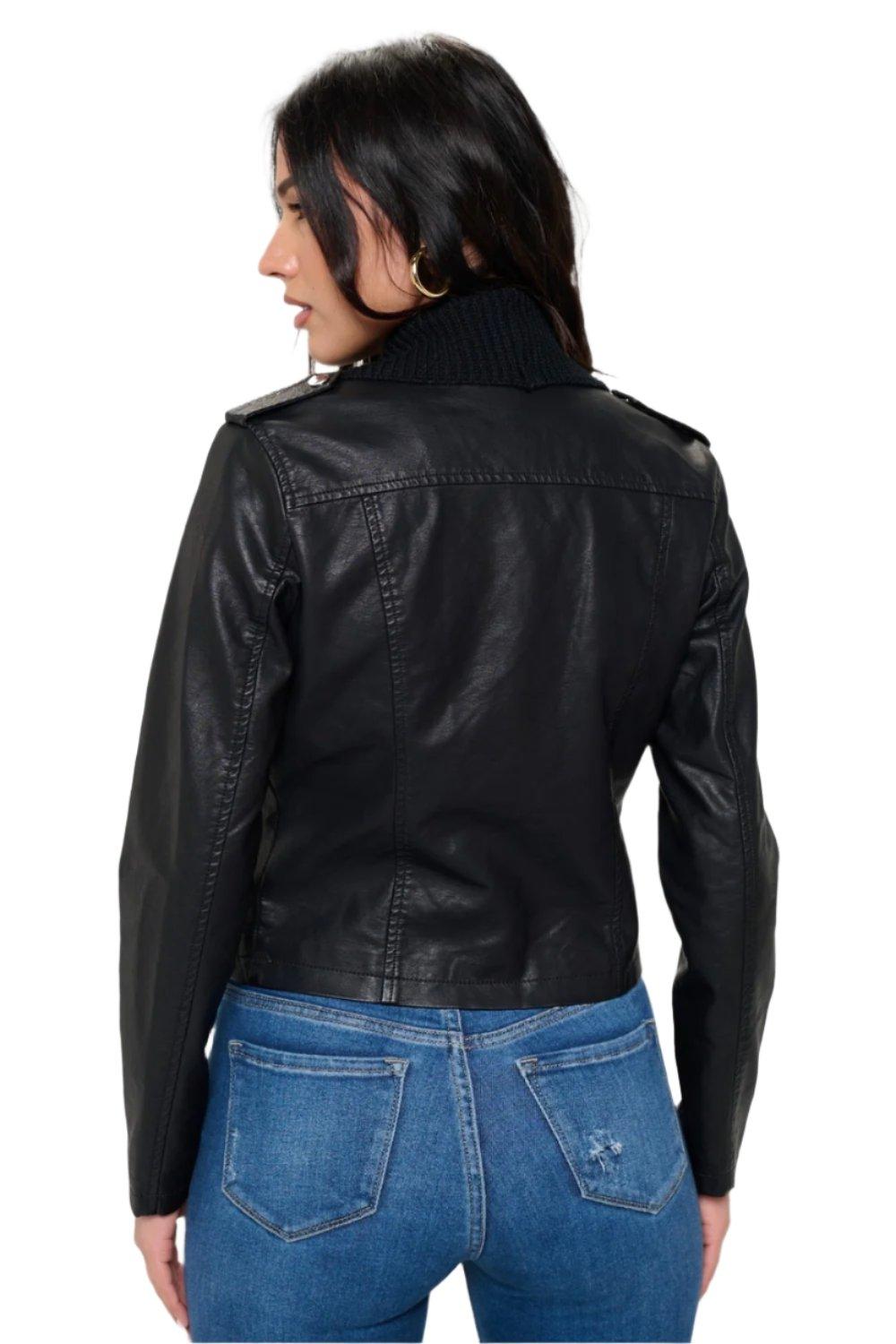 Diana Faux Leather Olympia Jacket - Dapper Deluxe Fashion