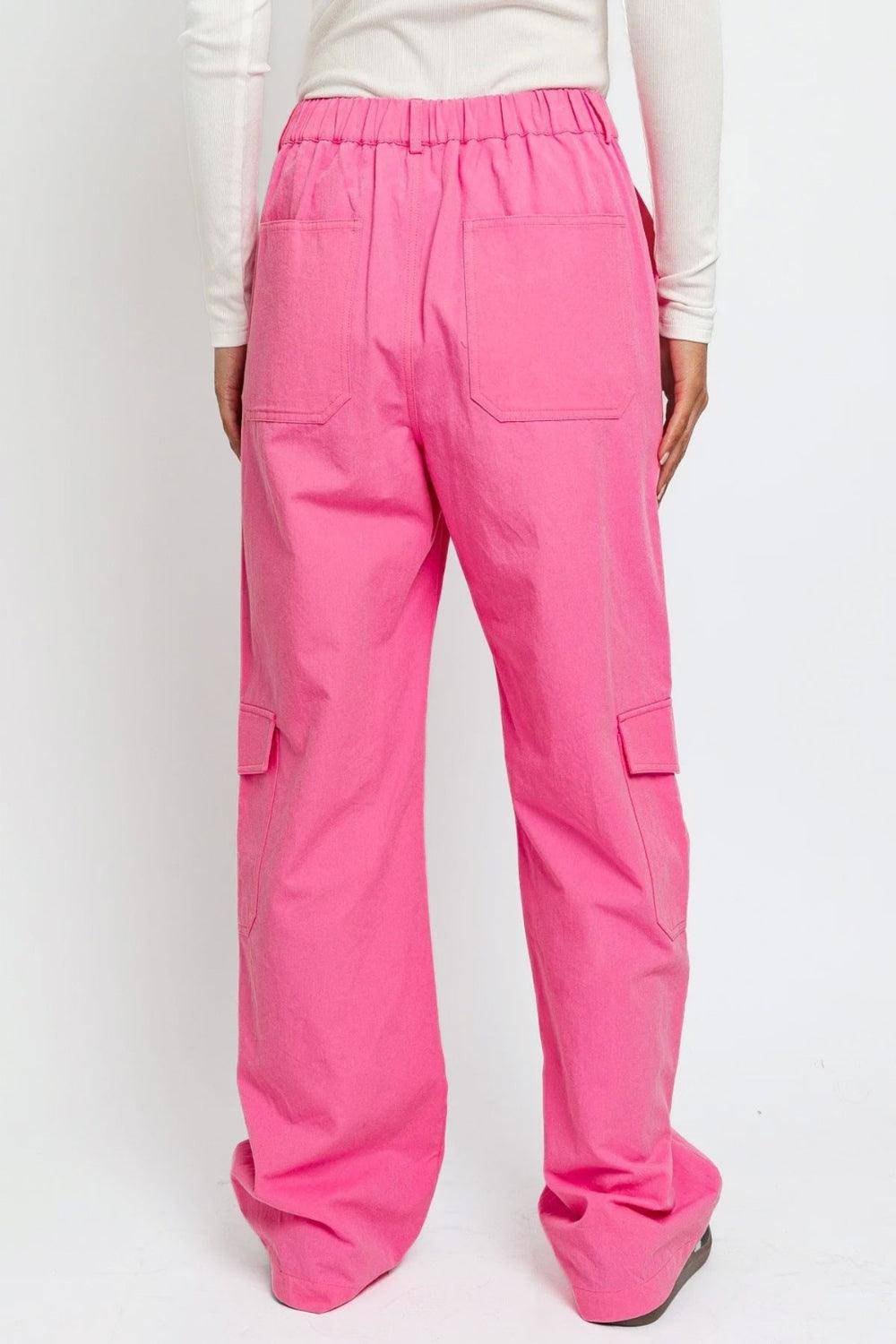 Le Lis High Waisted Wide Leg Cargo Pants with Pockets - Dapper Deluxe Fashion