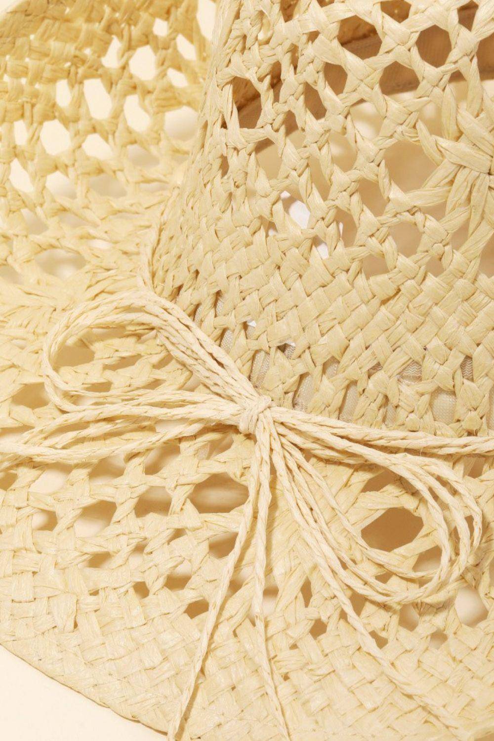 Straw Weave Rope Ribbon Cowboy Hat - Dapper Deluxe Fashion