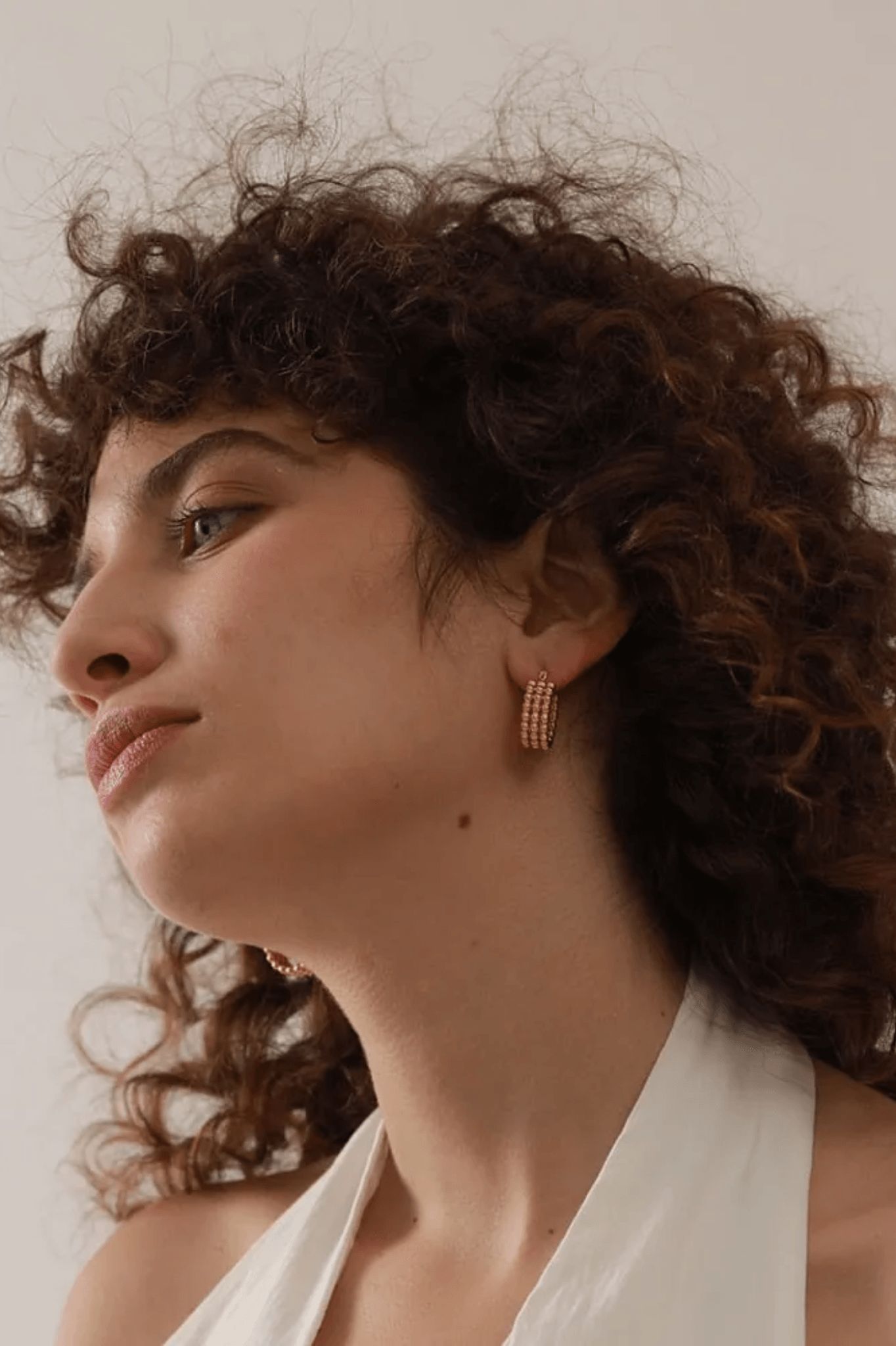 TriplePerla Mini Hoop Earrings - Dapper Deluxe Fashion