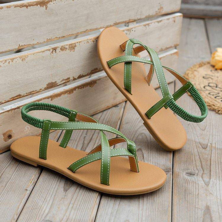 Leather Crisscross Sandals - Dapper Deluxe Fashion