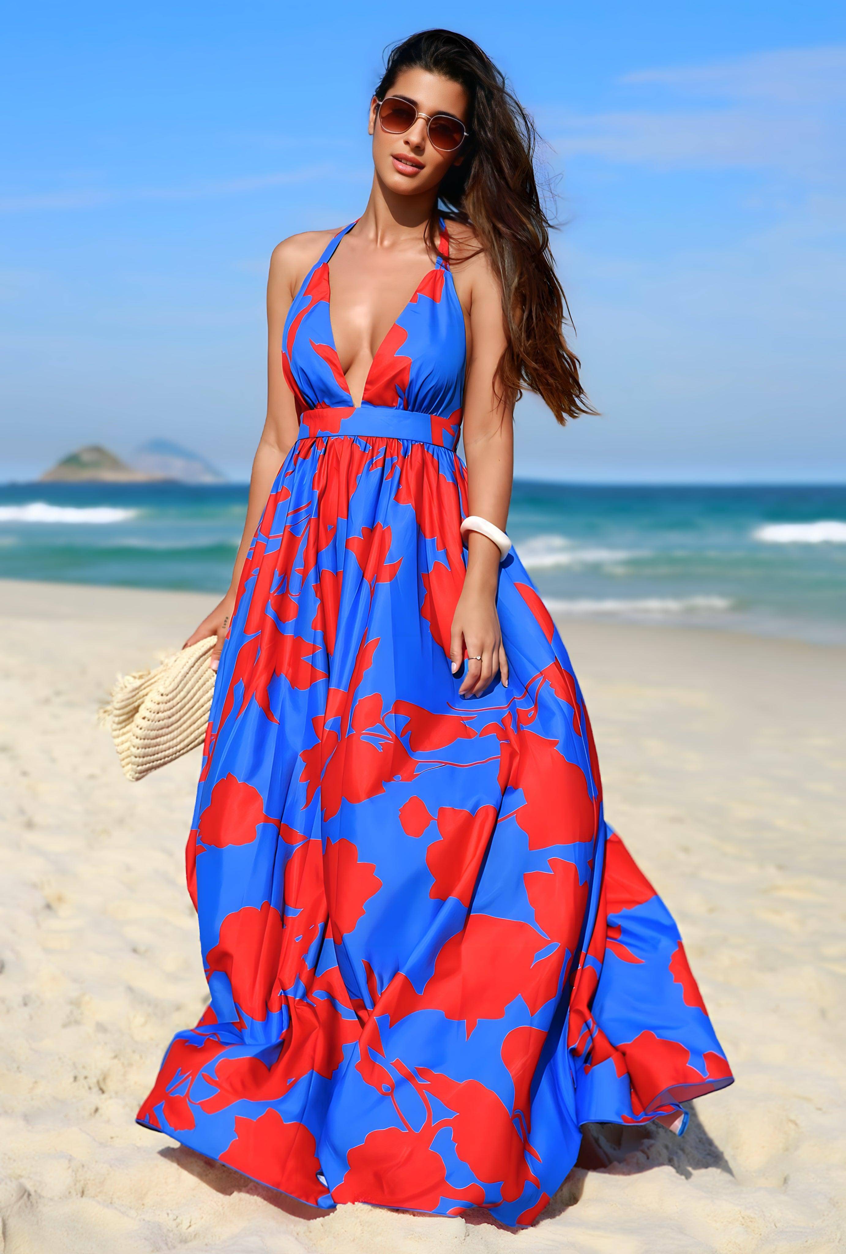 Margaritaville Halter Maxi Dress - Dapper Deluxe Fashion