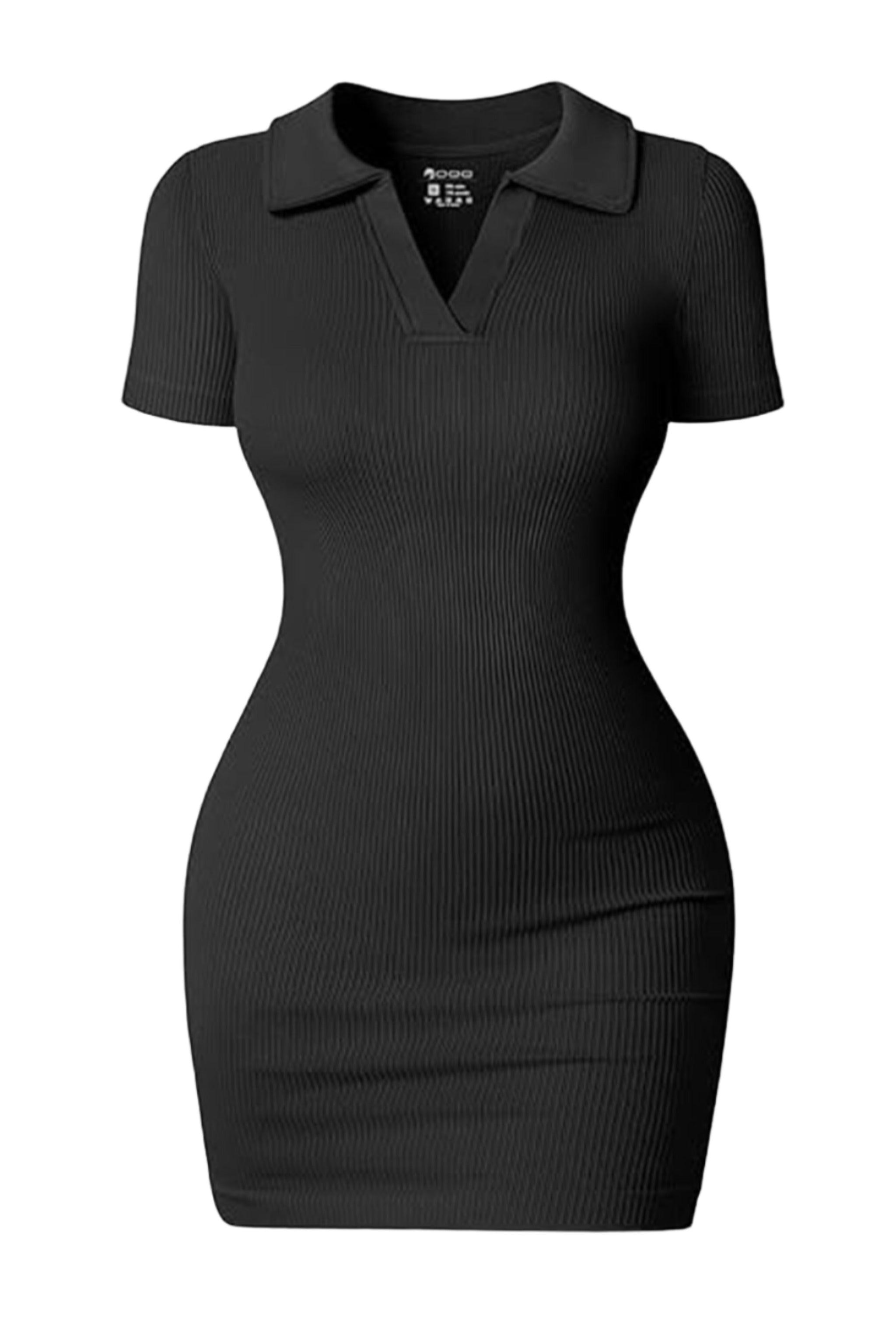 Camille Ribbed Polo Mini Dress - Dapper Deluxe Fashion