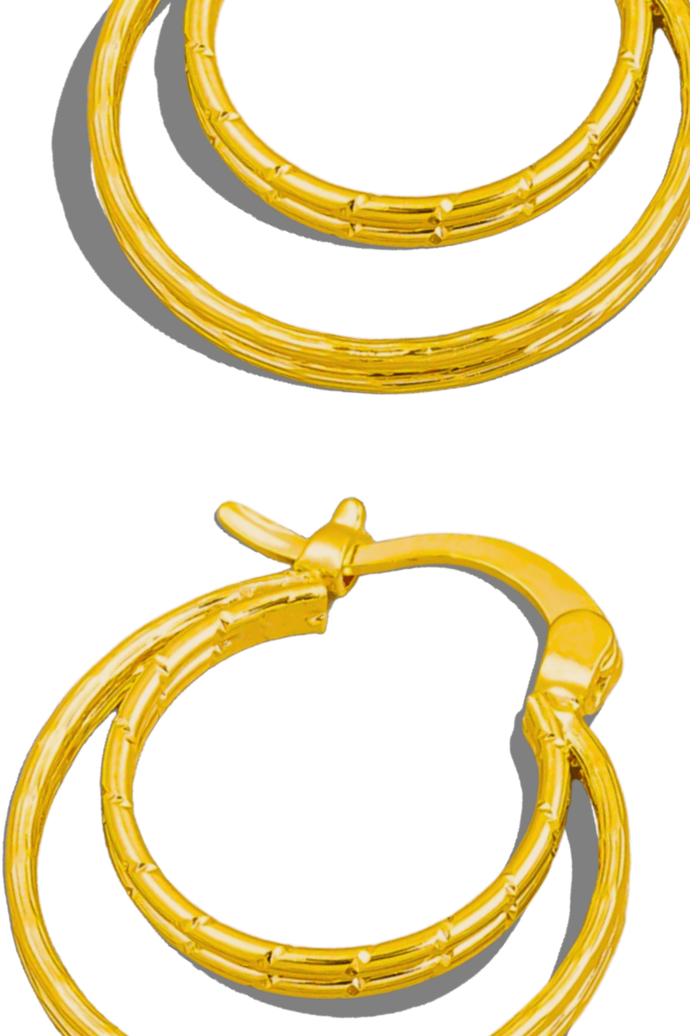 Gold Double Hoop Earrings - Dapper Deluxe Fashion