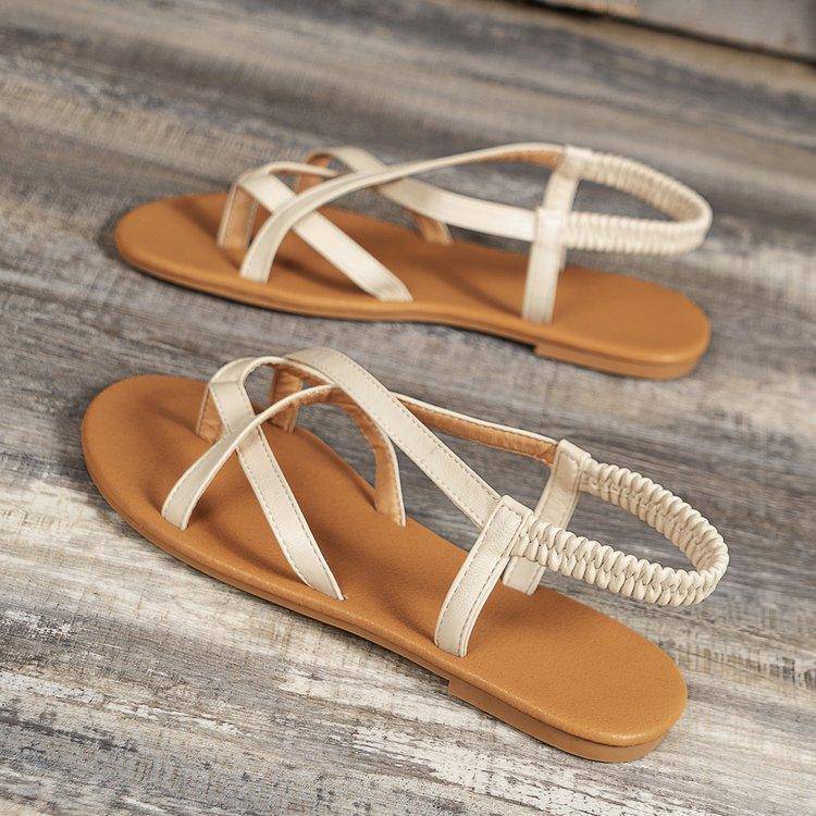 Leather Crisscross Sandals - Dapper Deluxe Fashion