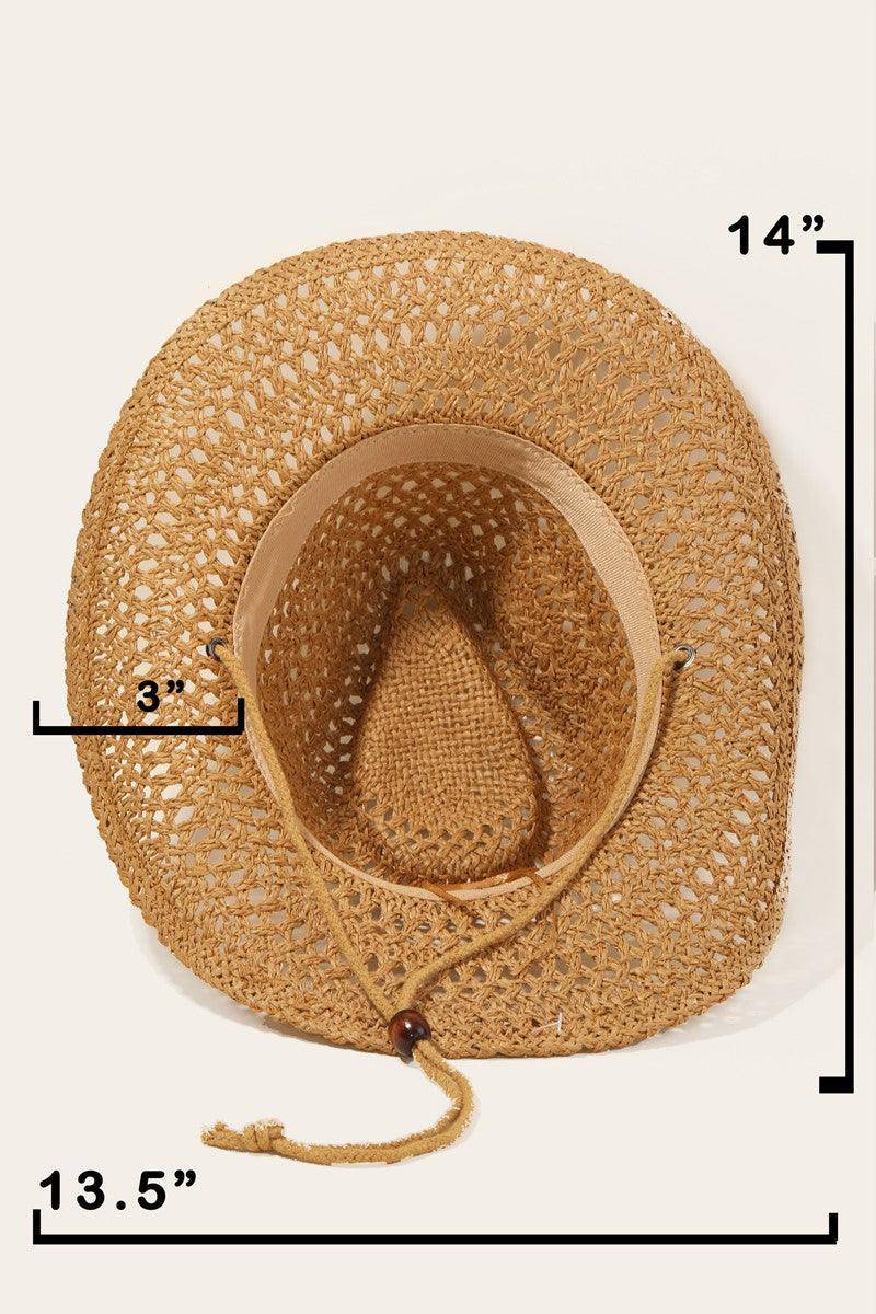 Rope Strap Straw Braided Hat - Dapper Deluxe Fashion