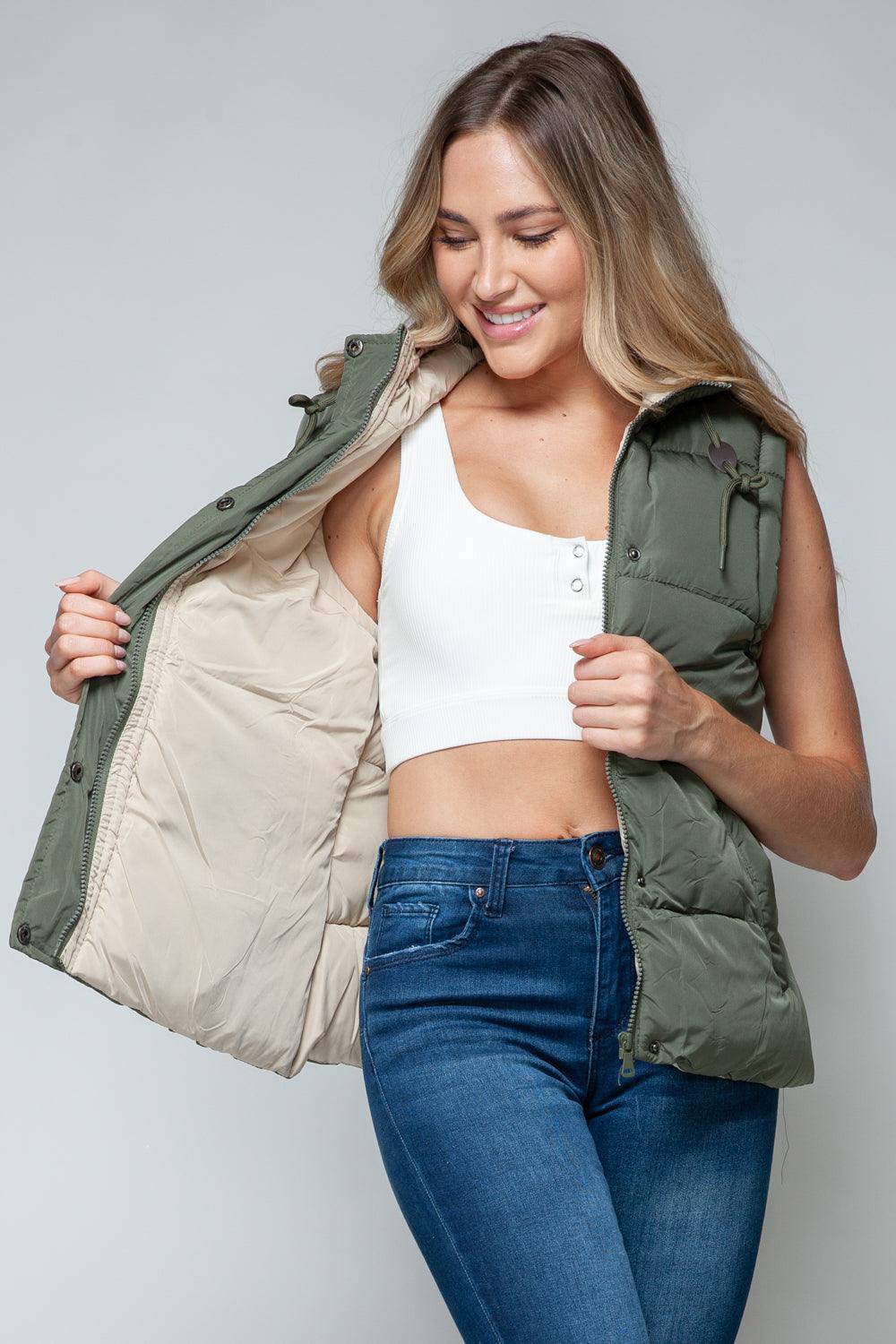 Sade Hooded Puffer Vest - Dapper Deluxe Fashion