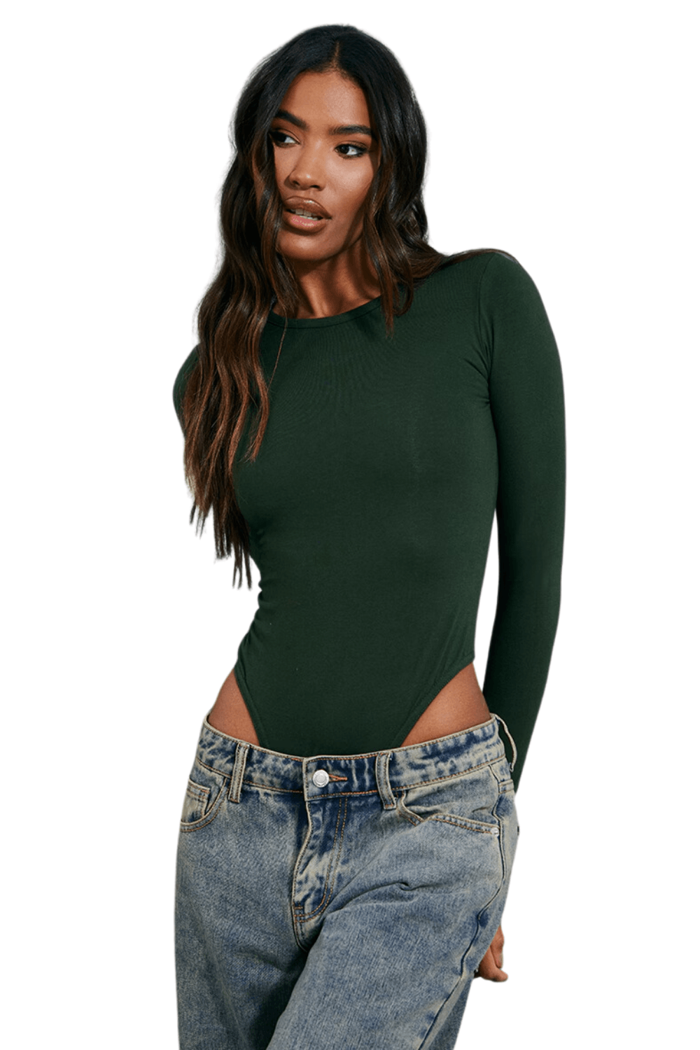 Fall Basic Cotton Long Sleeve Bodysuit - Dapper Deluxe Fashion