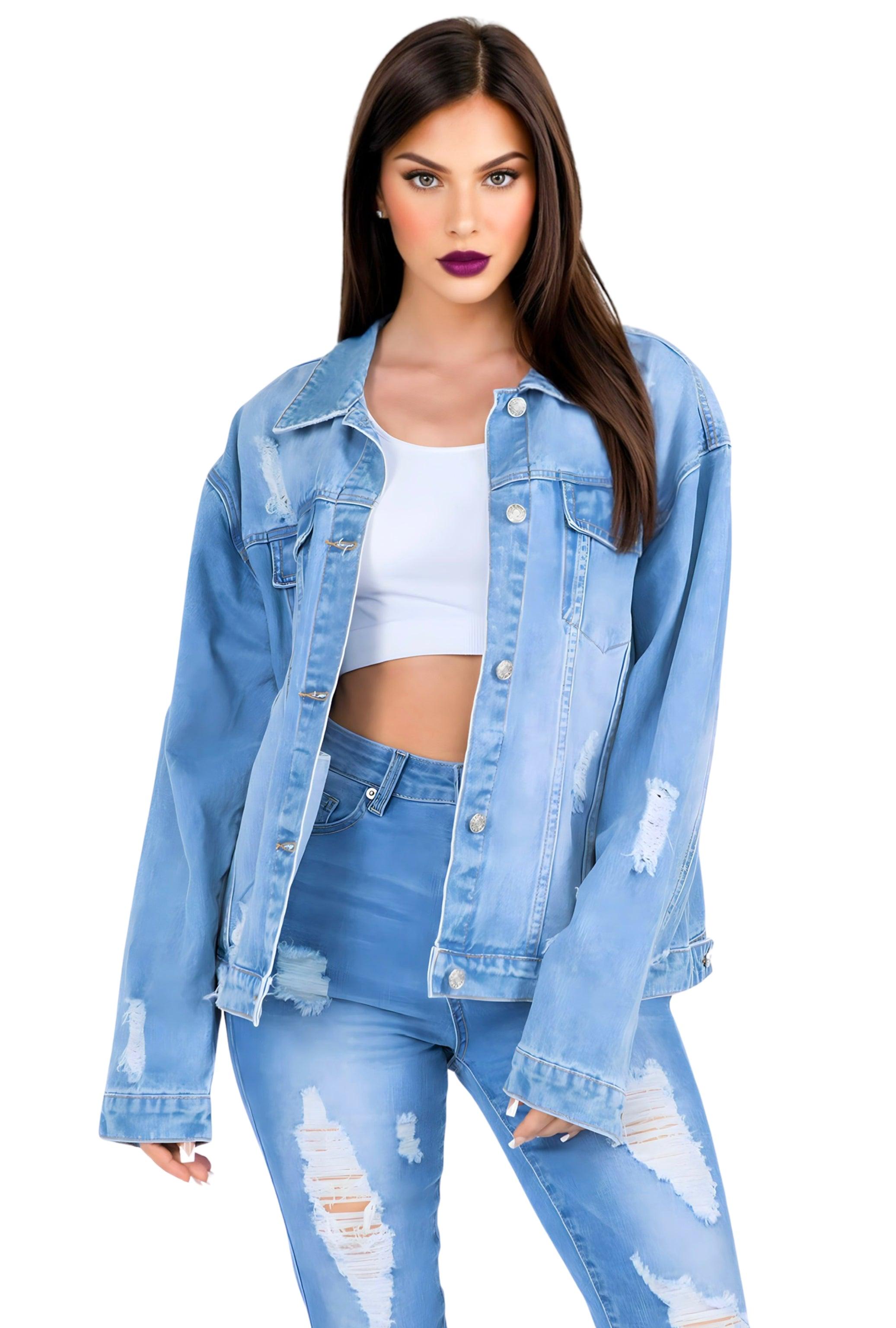 California Distressed Denim Jacket - Dapper Deluxe Fashion