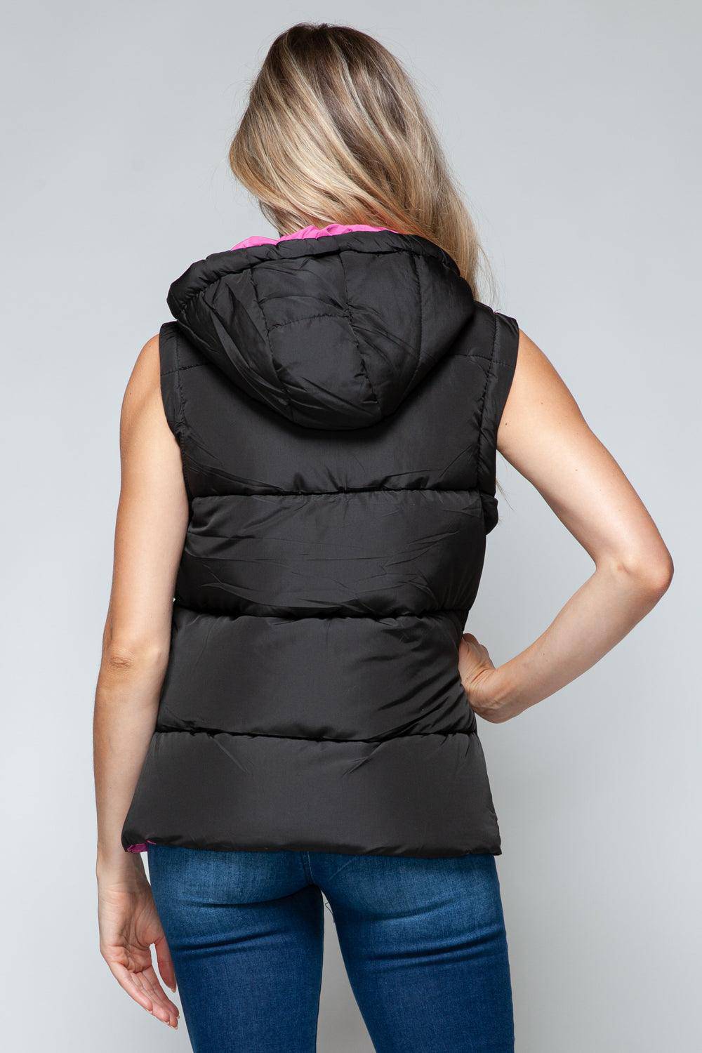 Serena Hooded Puffer Vest - Dapper Deluxe Fashion