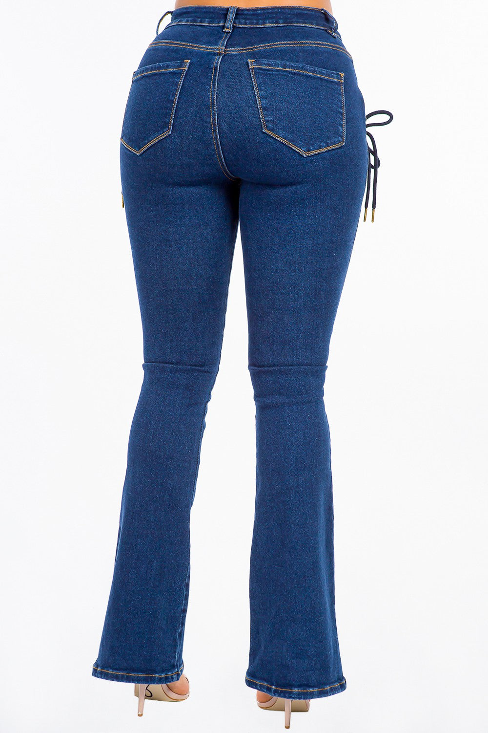 Fierce Lace-Up Flare Jeans