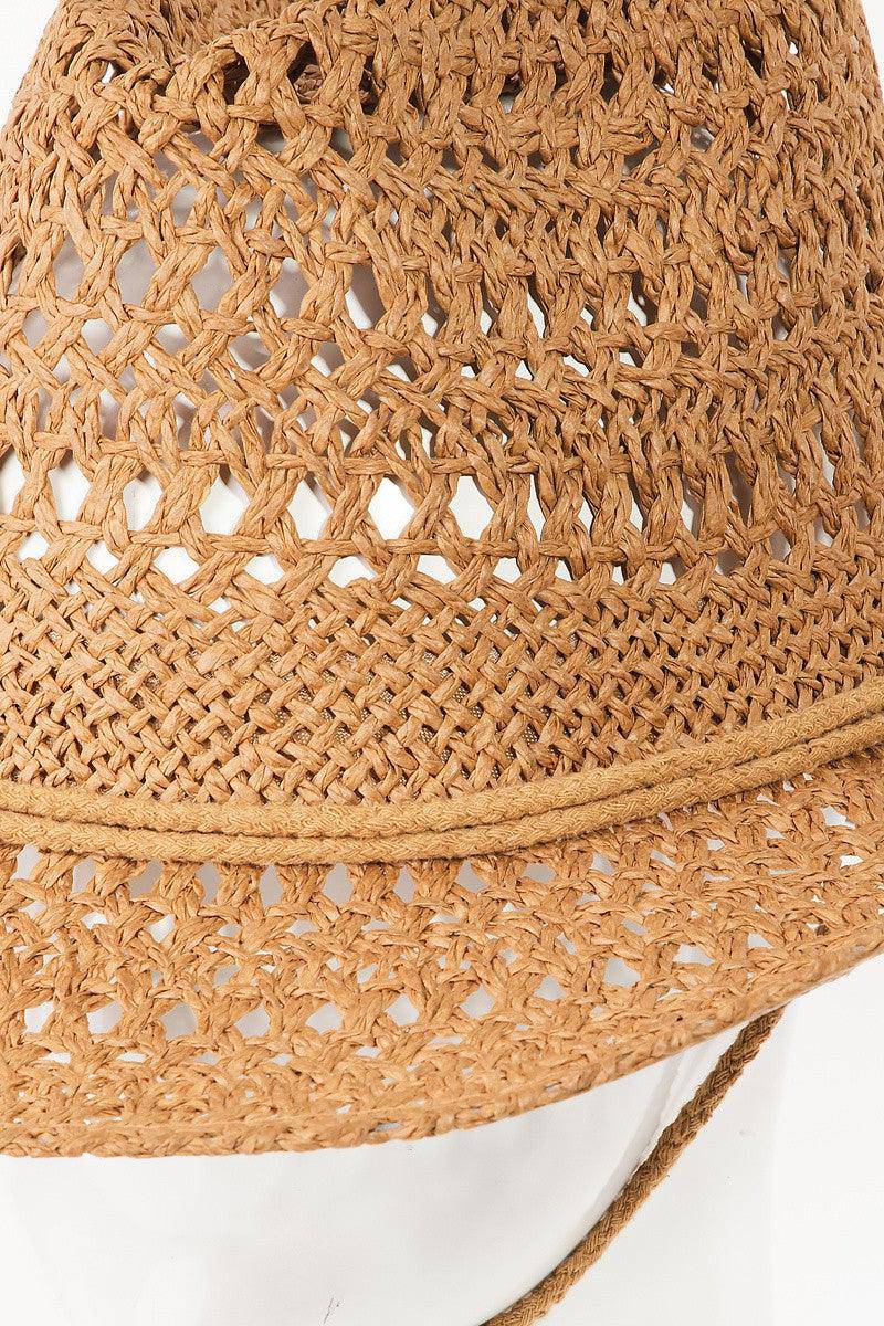 Rope Strap Straw Braided Hat - Dapper Deluxe Fashion