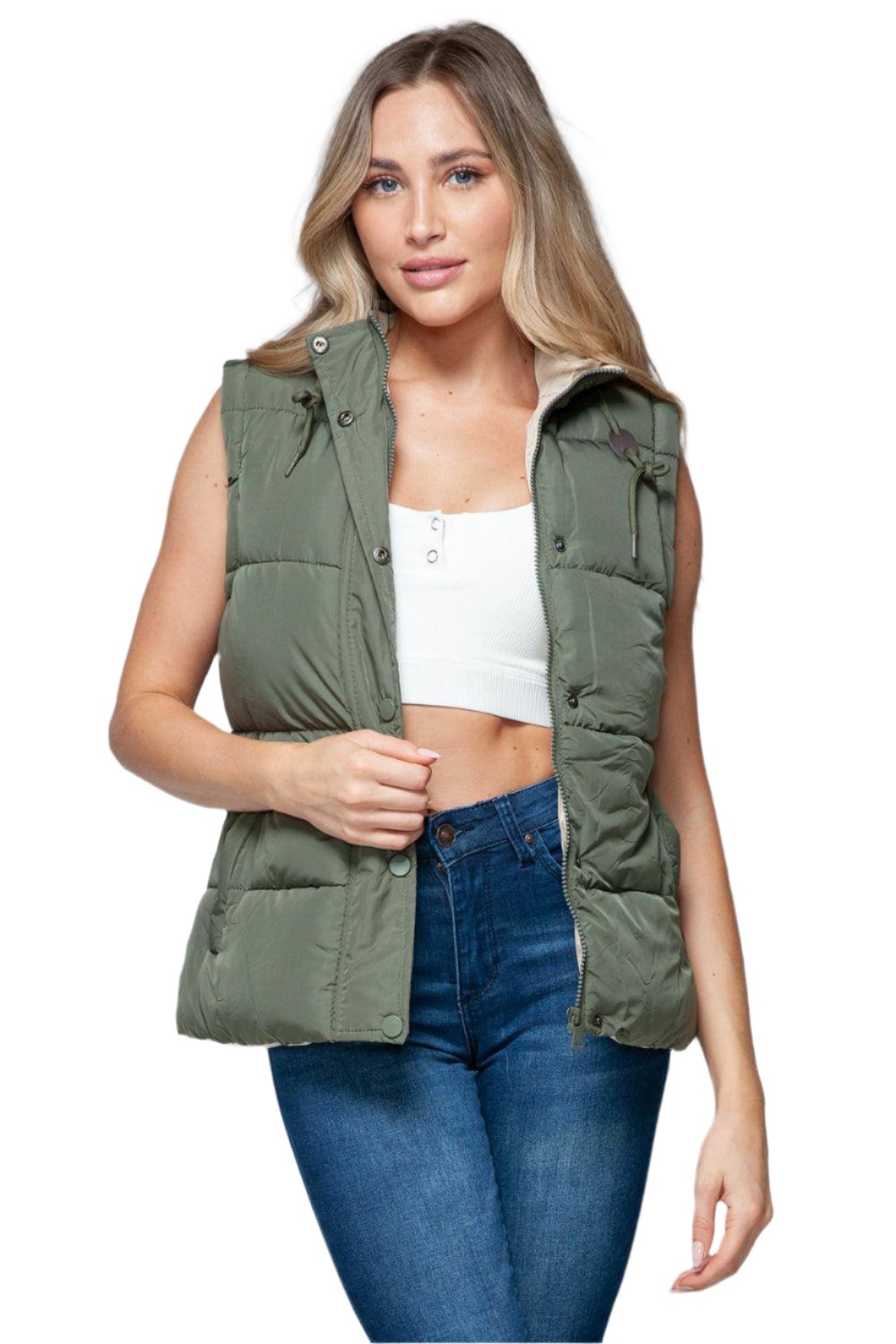 Sade Hooded Puffer Vest - Dapper Deluxe Fashion