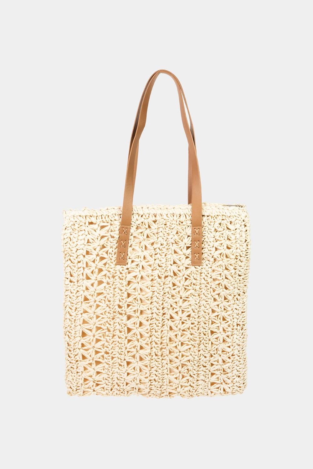 Straw Braided Tote Bag - Dapper Deluxe Fashion