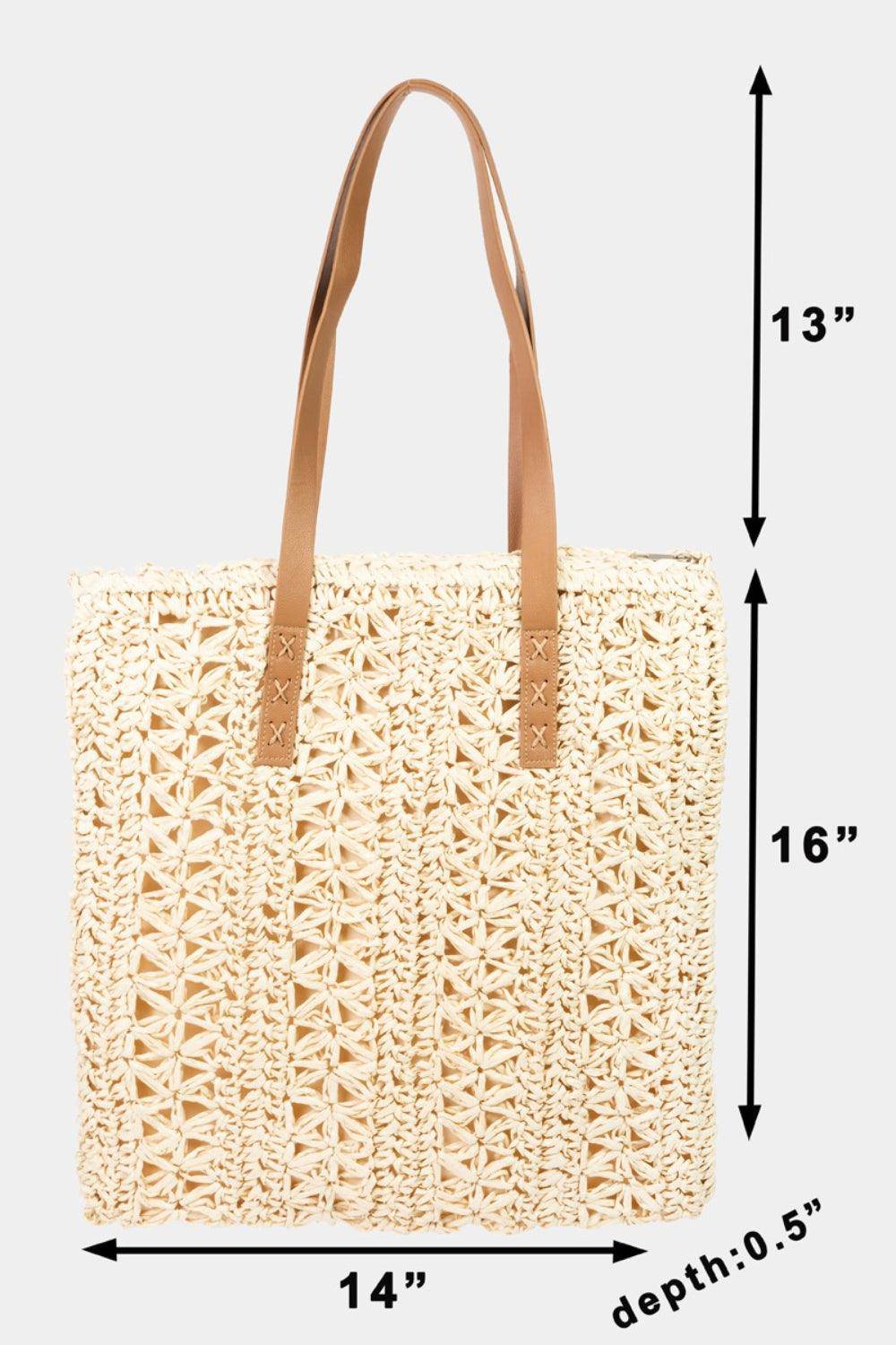 Straw Braided Tote Bag - Dapper Deluxe Fashion