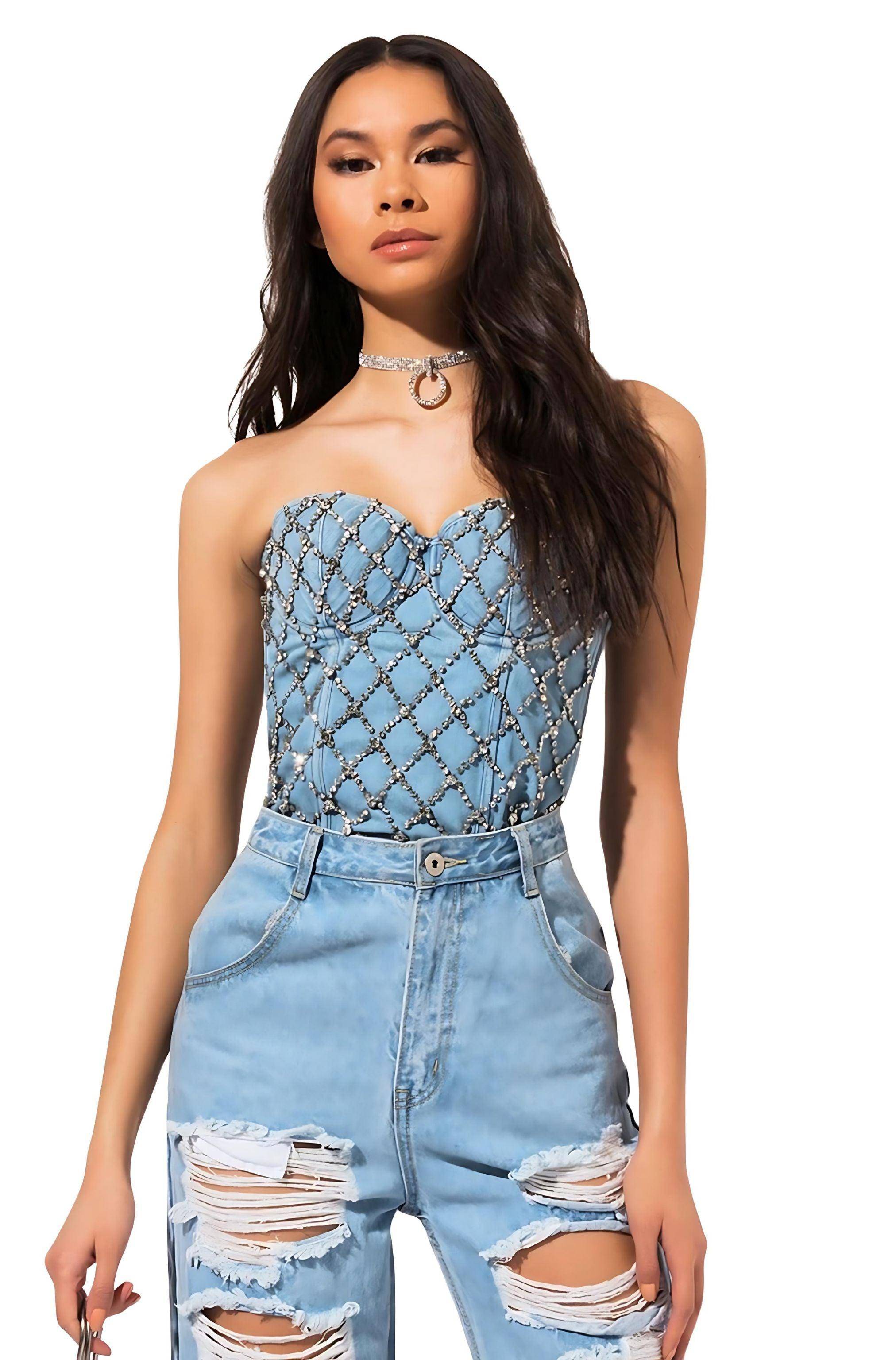 Cher Diamonds Corset - Dapper Deluxe Fashion