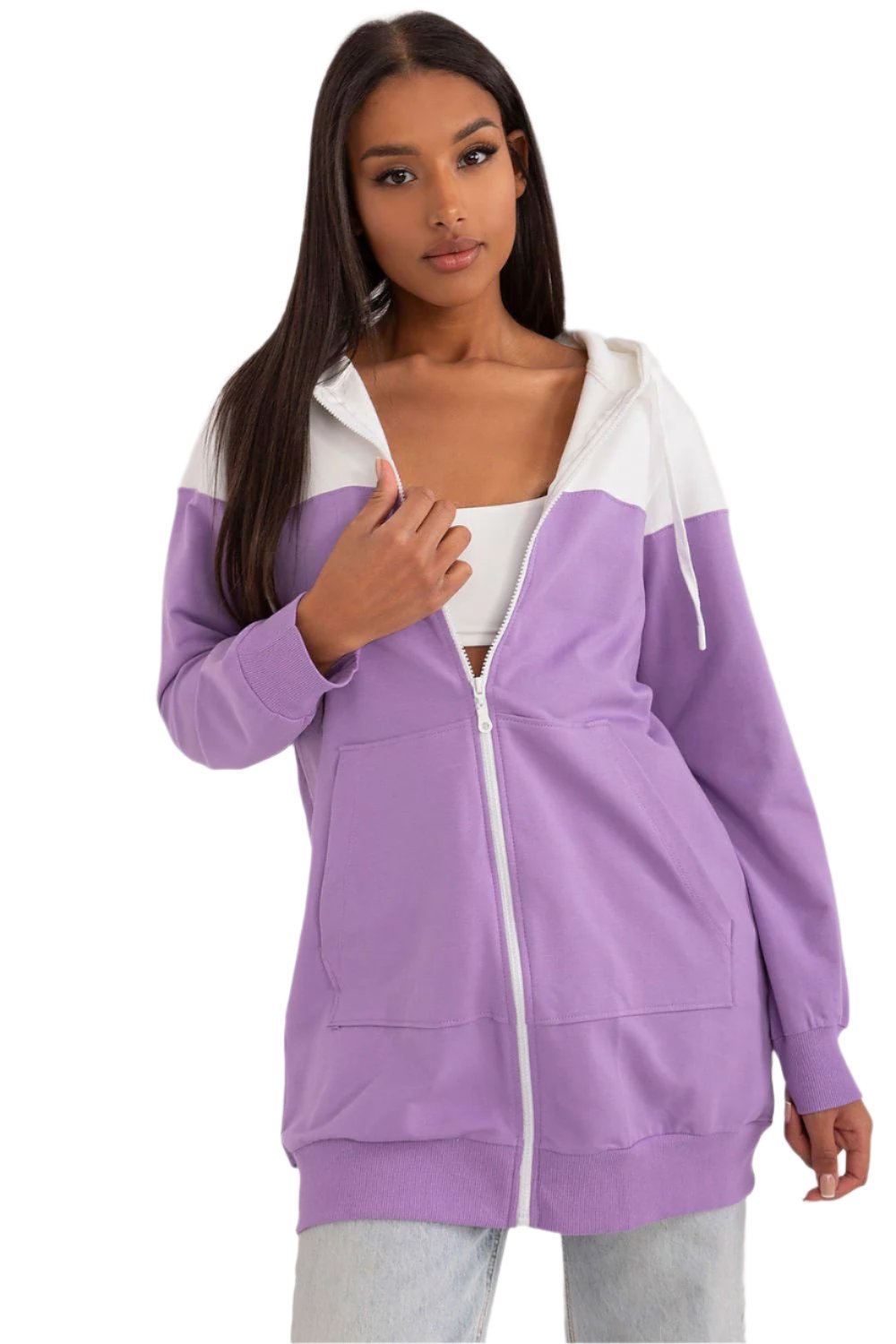 Color-Blocked Oversized-Purple