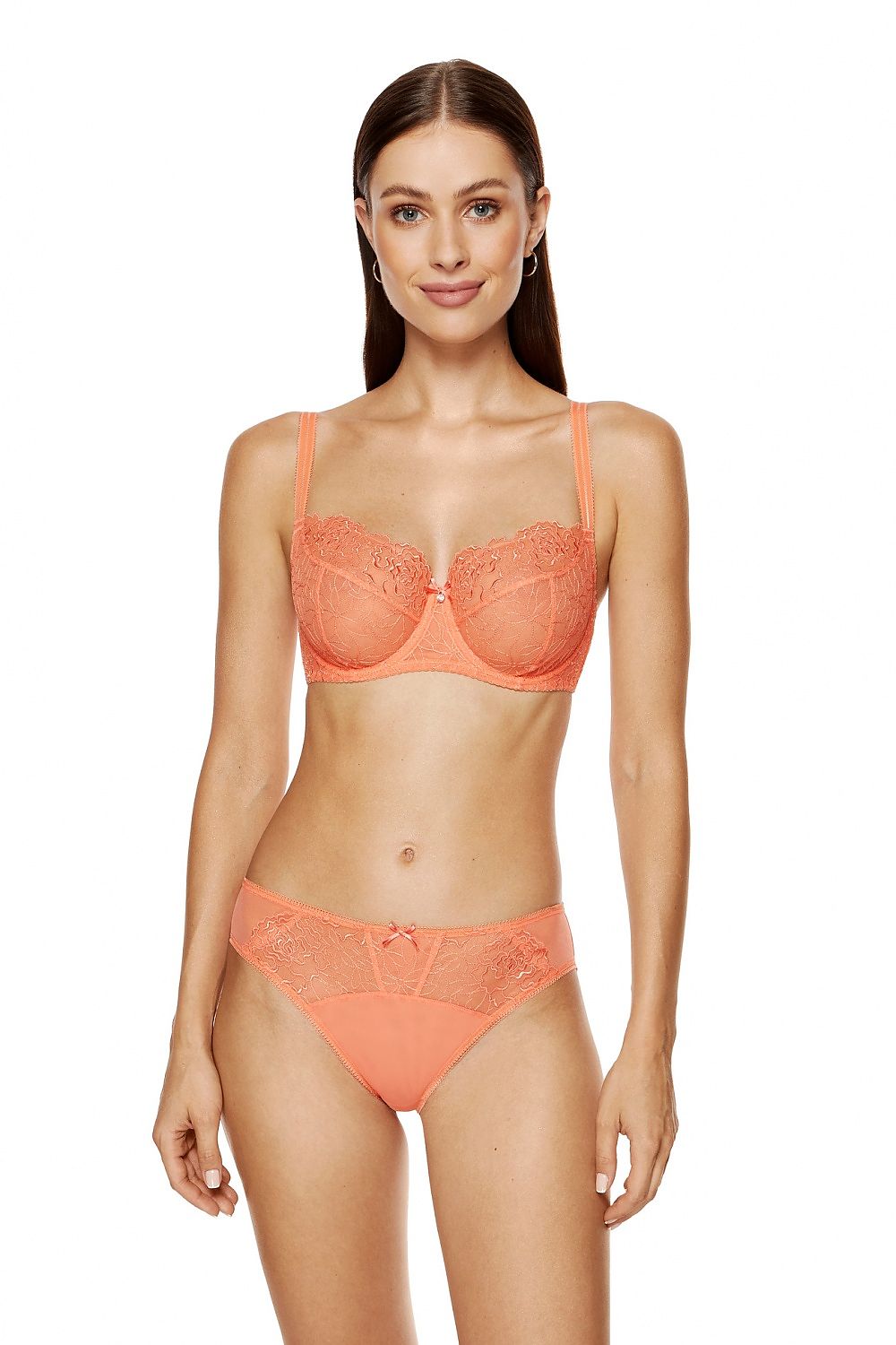 Peachy Sheer Embroidered Balconette Bra