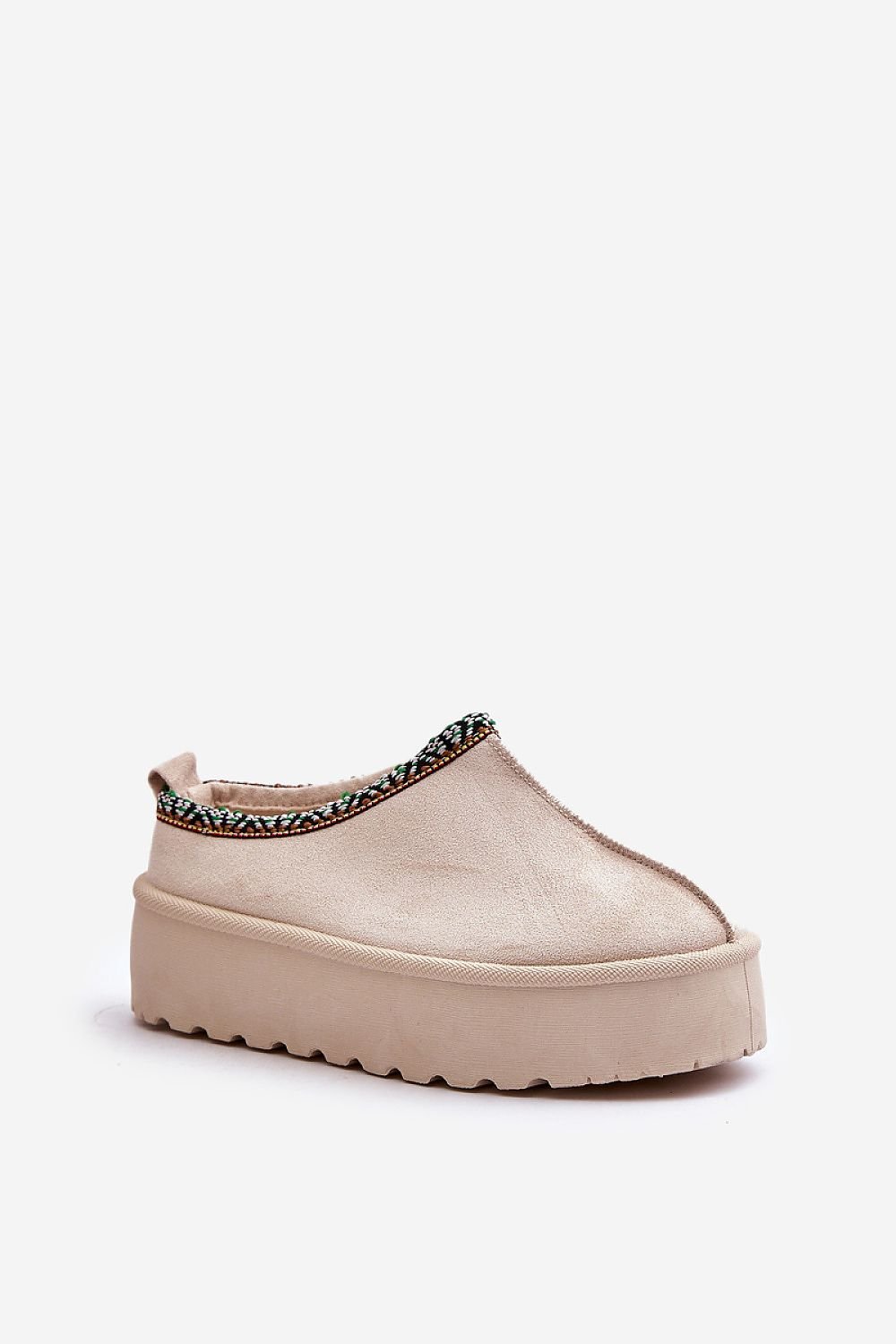 Platform Eco-Suede Slippers