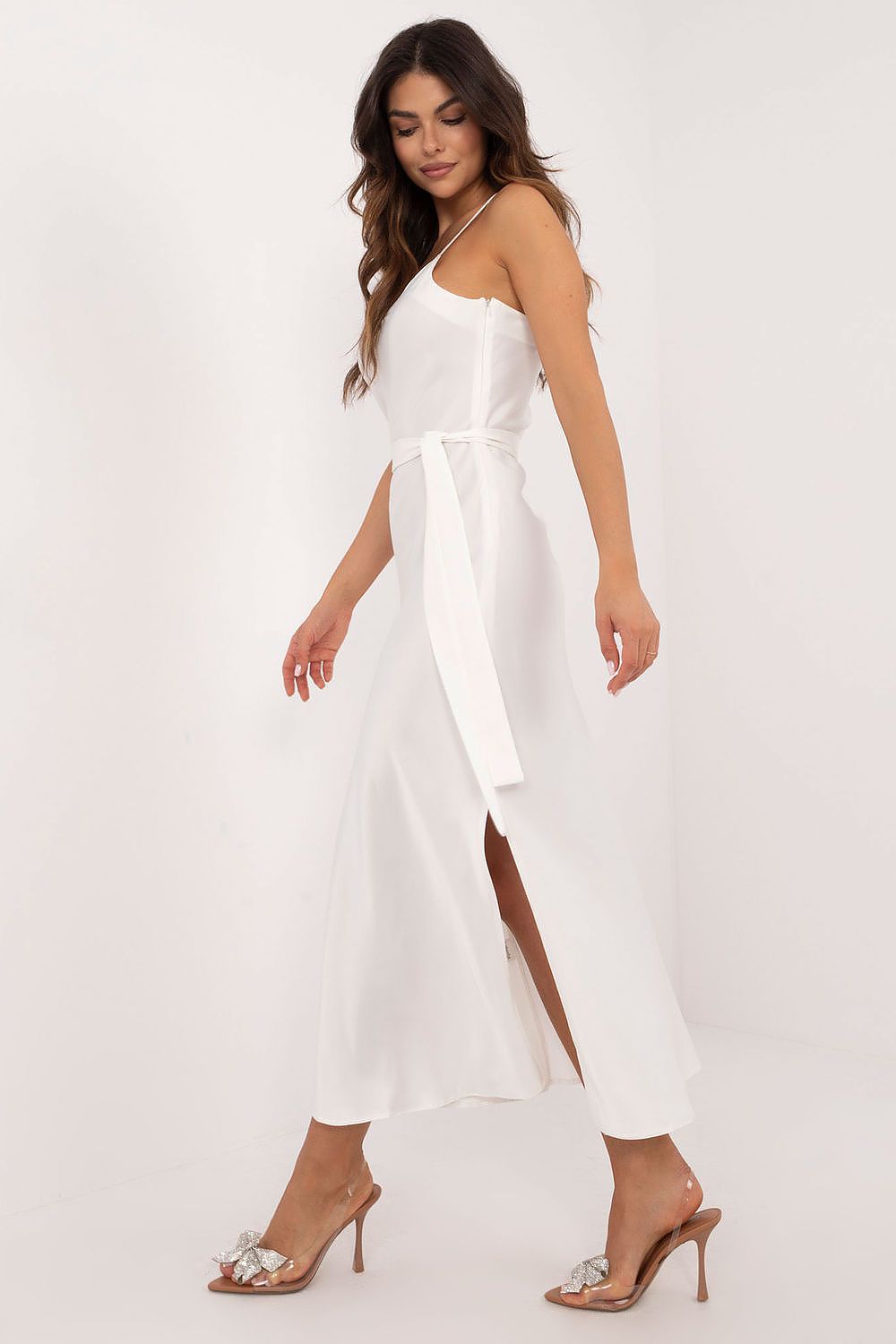 Satin Strut Midi Dress