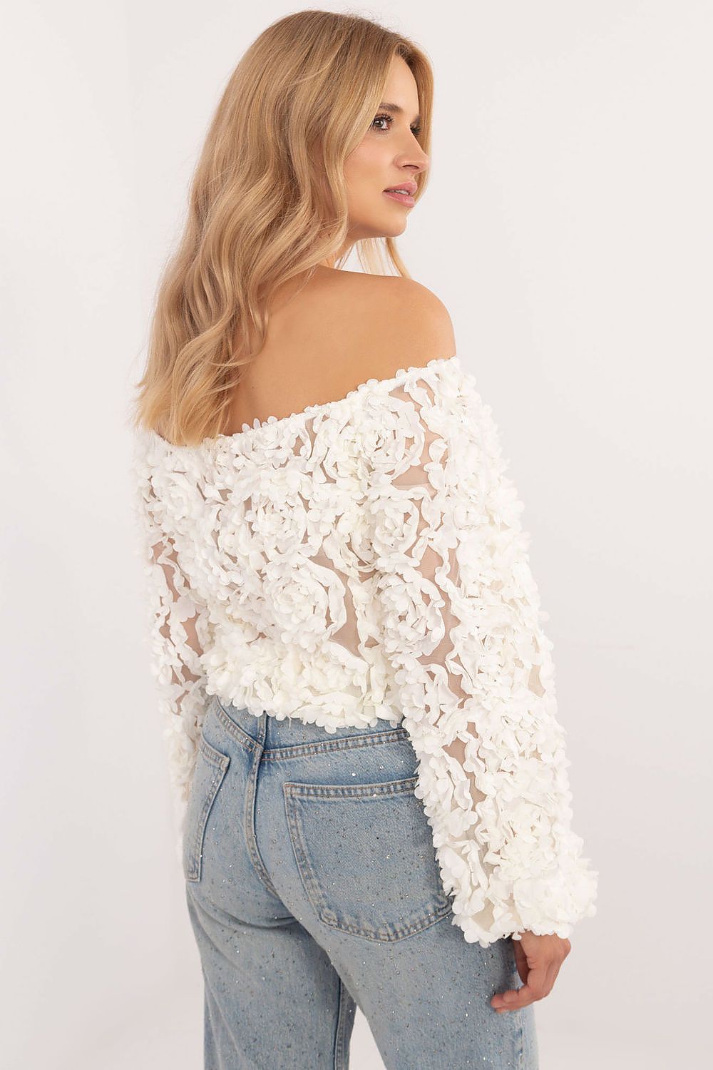 Eden Bloom Off-Shoulder Lace Blouse