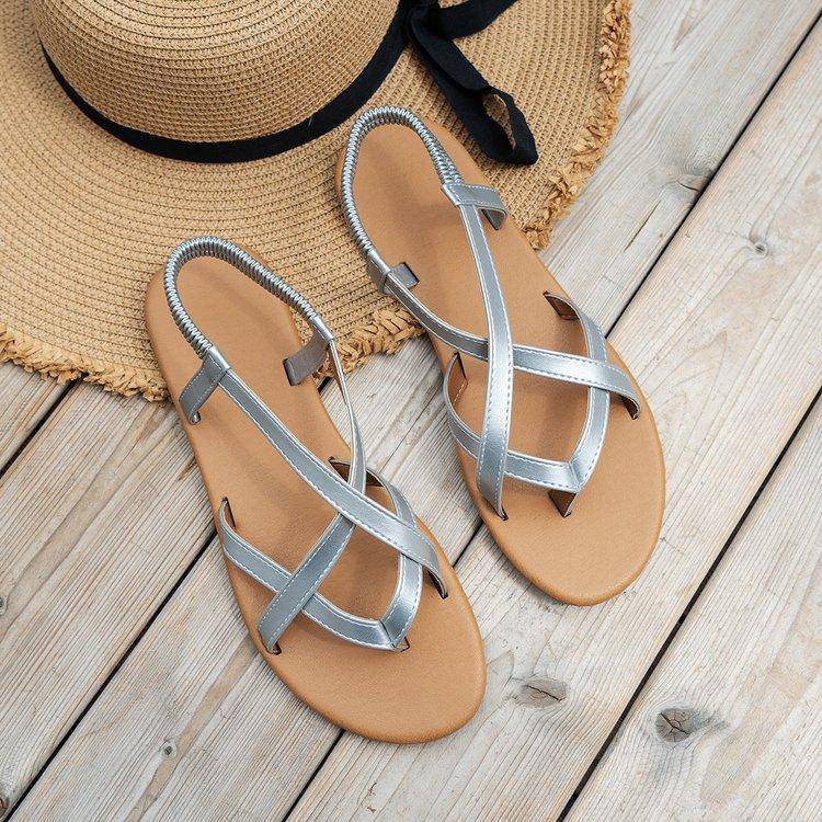 Leather Crisscross Sandals - Dapper Deluxe Fashion