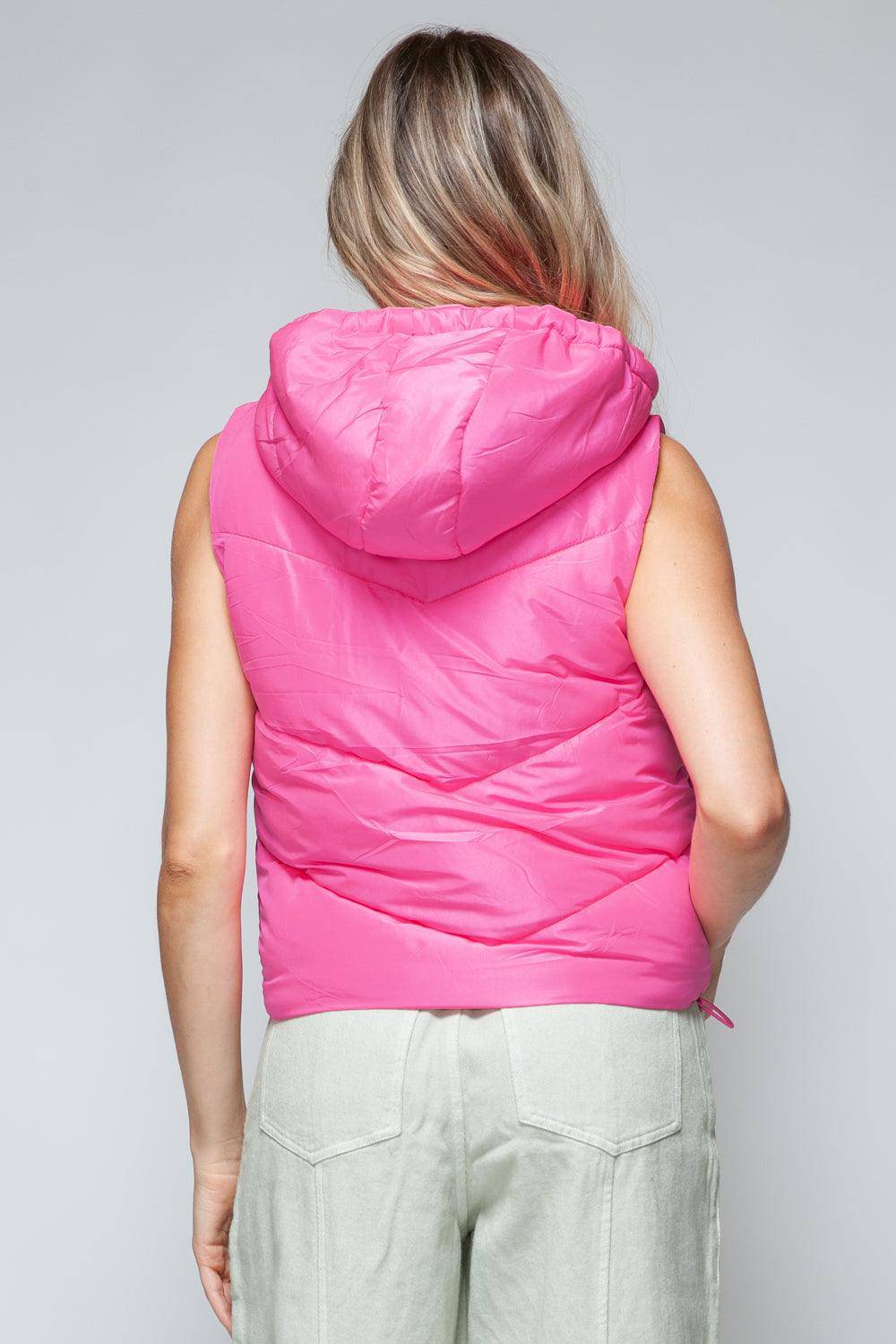 Barb Hooded Puffer Vest - Dapper Deluxe Fashion