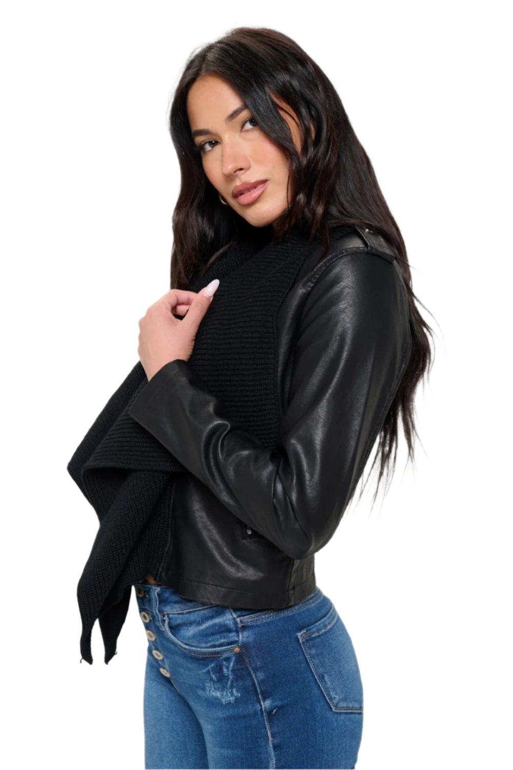 Diana Faux Leather Olympia Jacket - Dapper Deluxe Fashion