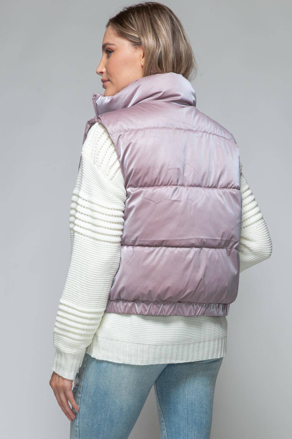 Diamond Fur Puffer Vest - Dapper Deluxe Fashion