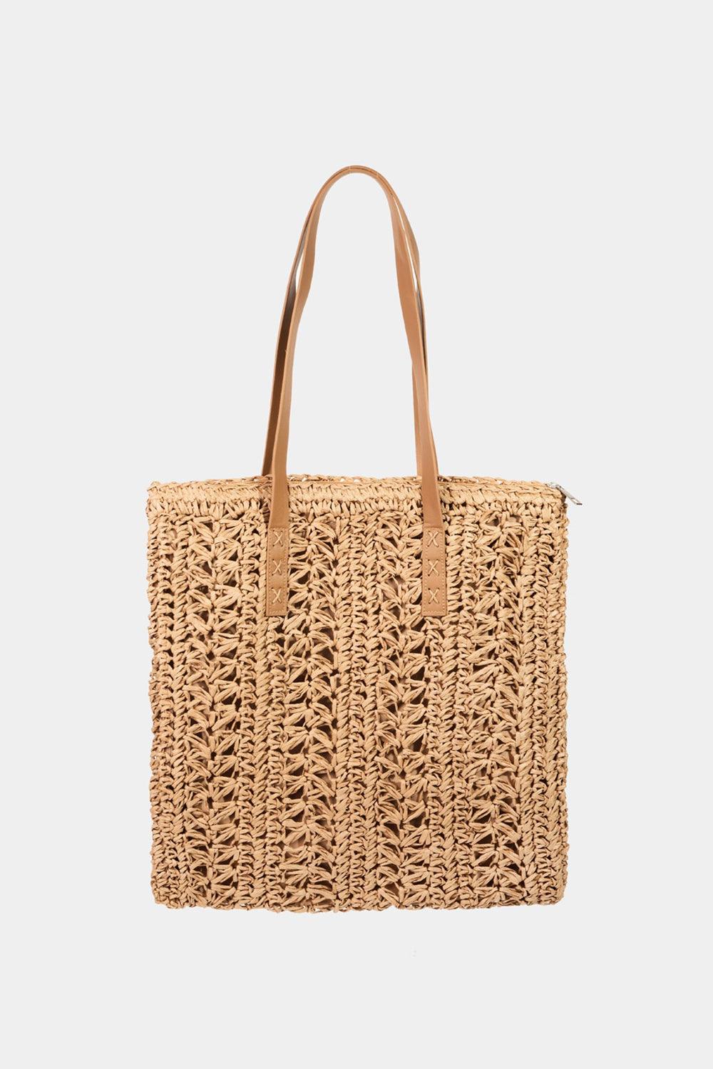 Straw Braided Tote Bag - Dapper Deluxe Fashion