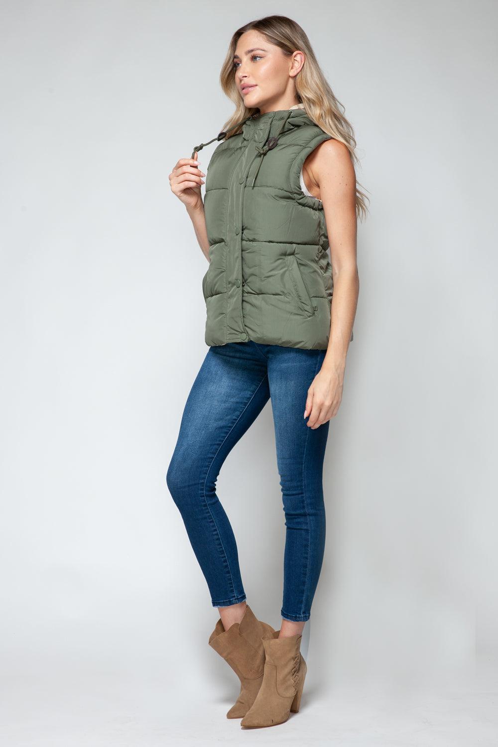 Sade Hooded Puffer Vest - Dapper Deluxe Fashion