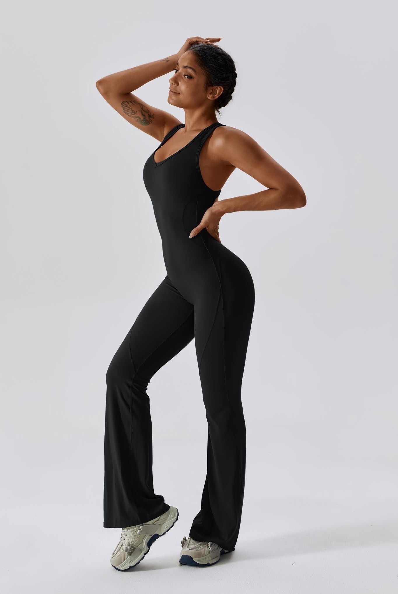 Brooke Booty Lift Active Jumpsuit-Black