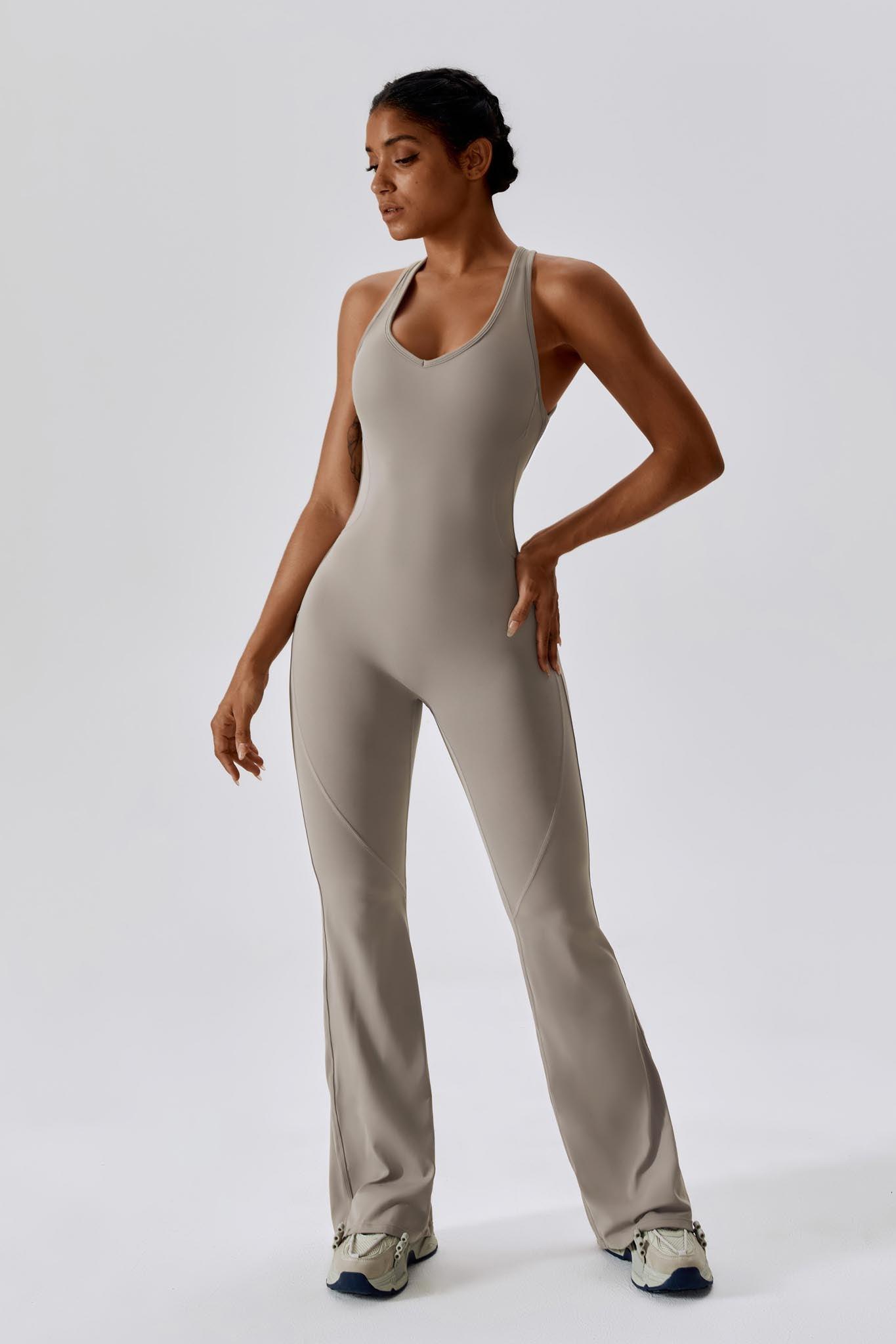 Brooke Booty Lift Active Jumpsuit-Nude