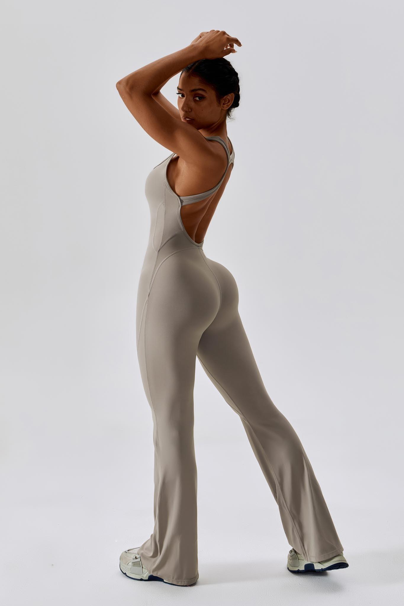 Brooke Booty Lift Active Jumpsuit-Nude