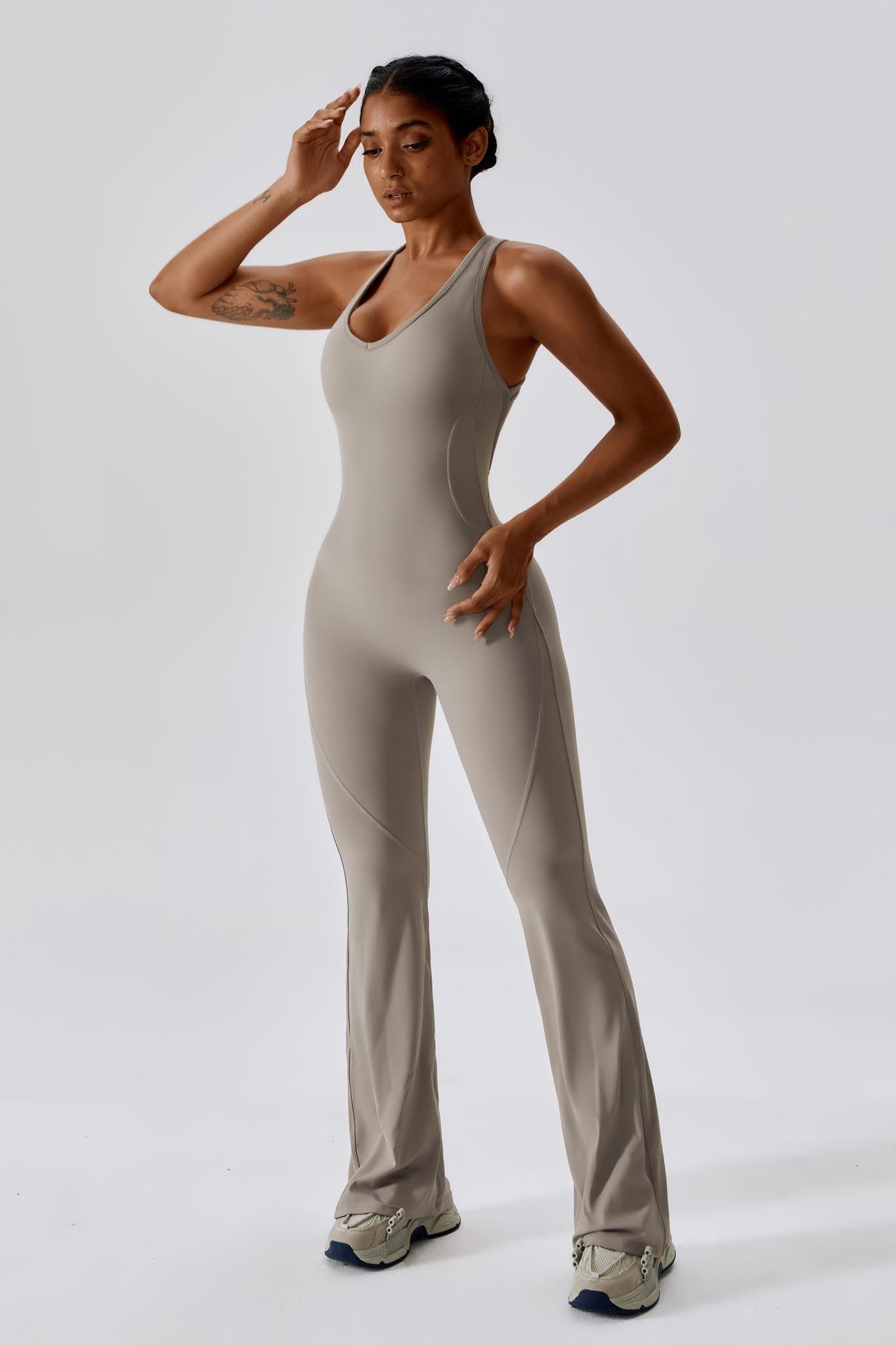 Brooke Booty Lift Active Jumpsuit-Nude