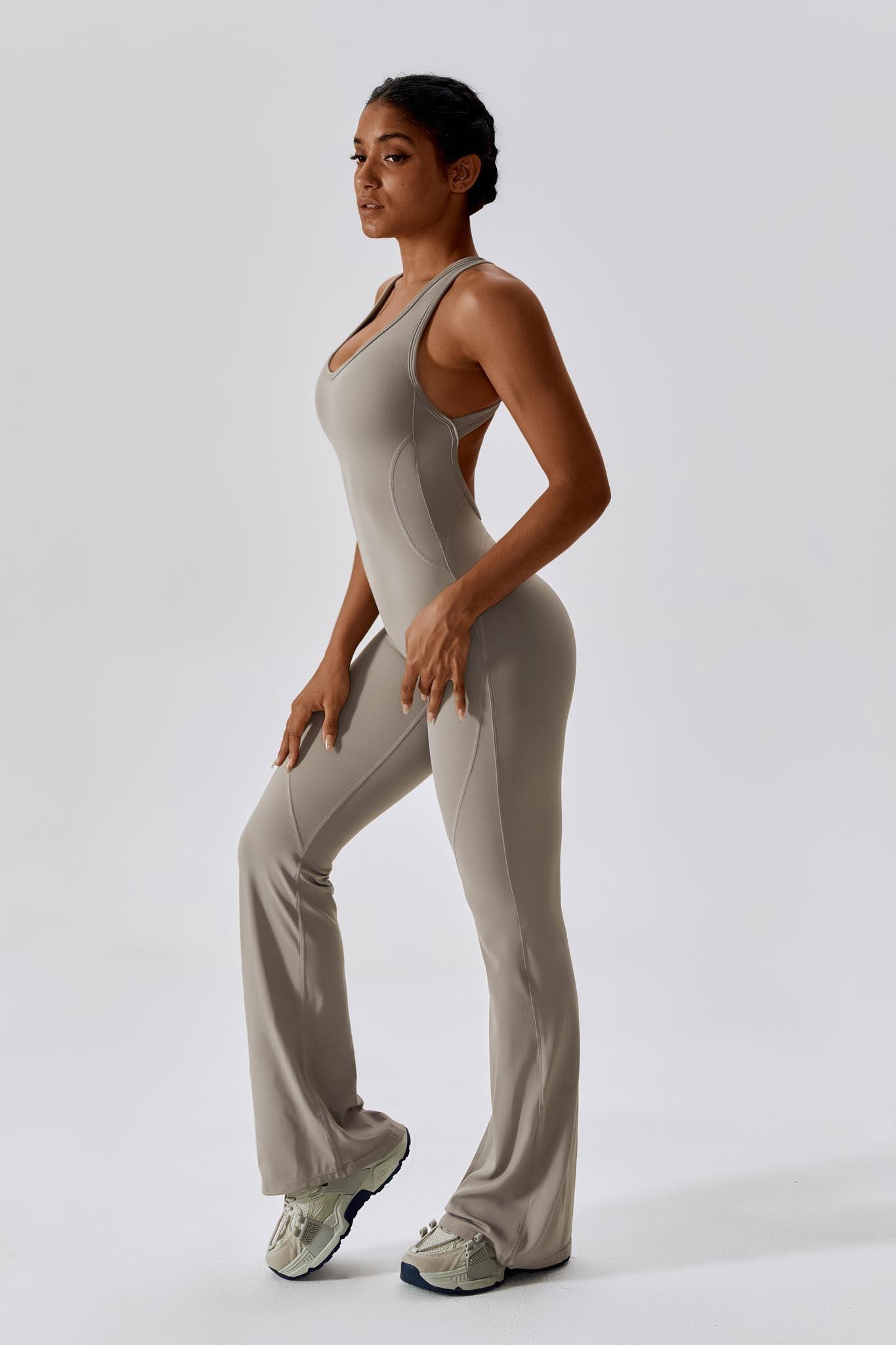 Brooke Booty Lift Active Jumpsuit-Nude