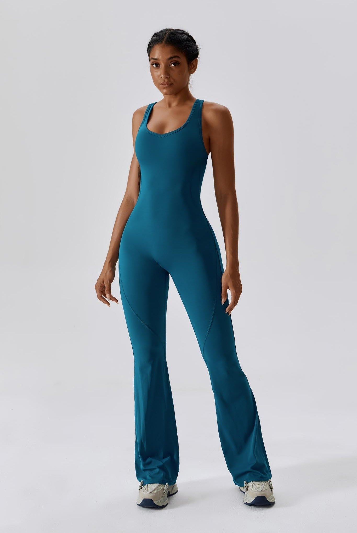 Brooke Booty Lift Active Jumpsuit-Peacock