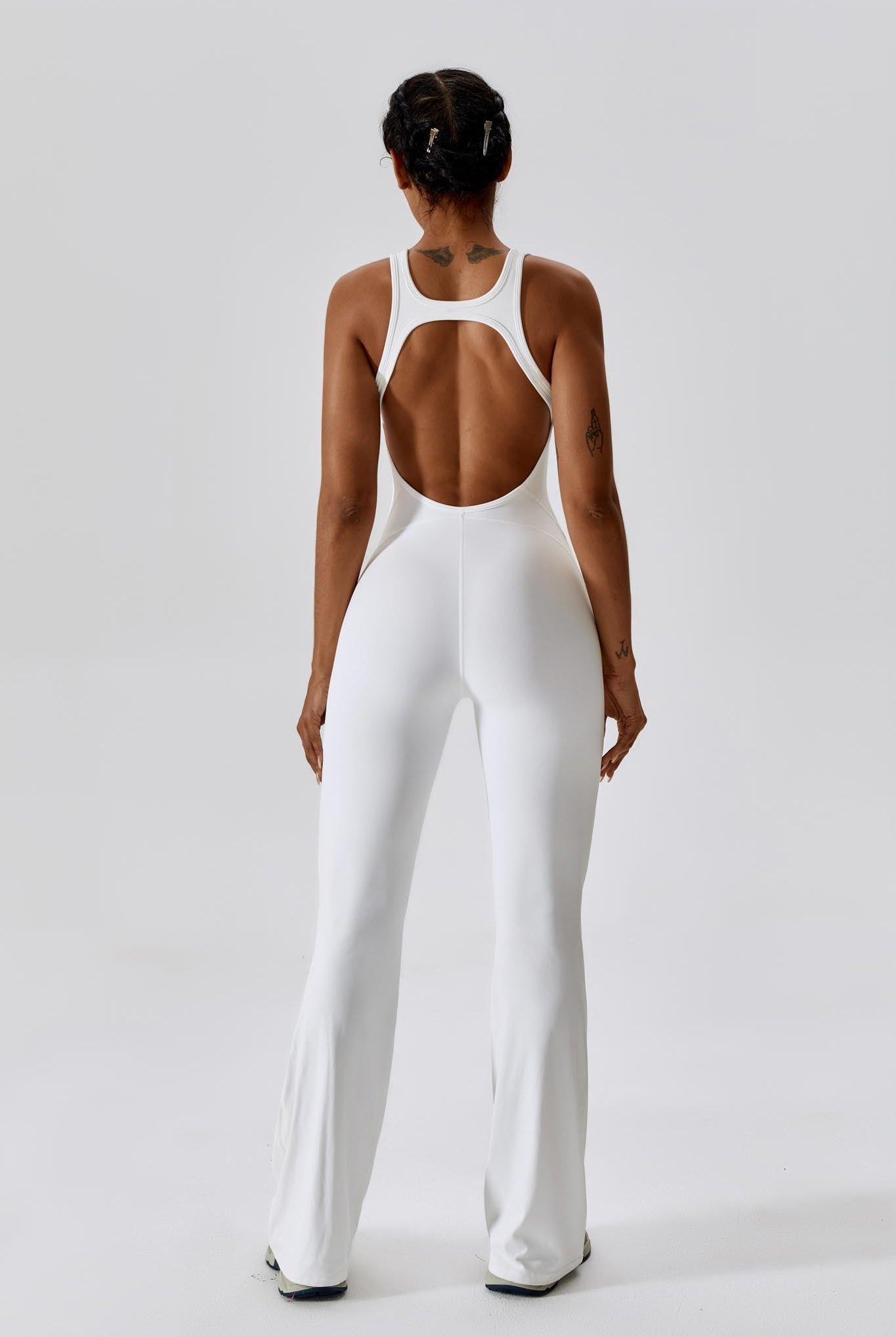 Brooke Booty Lift Active Jumpsuit-White