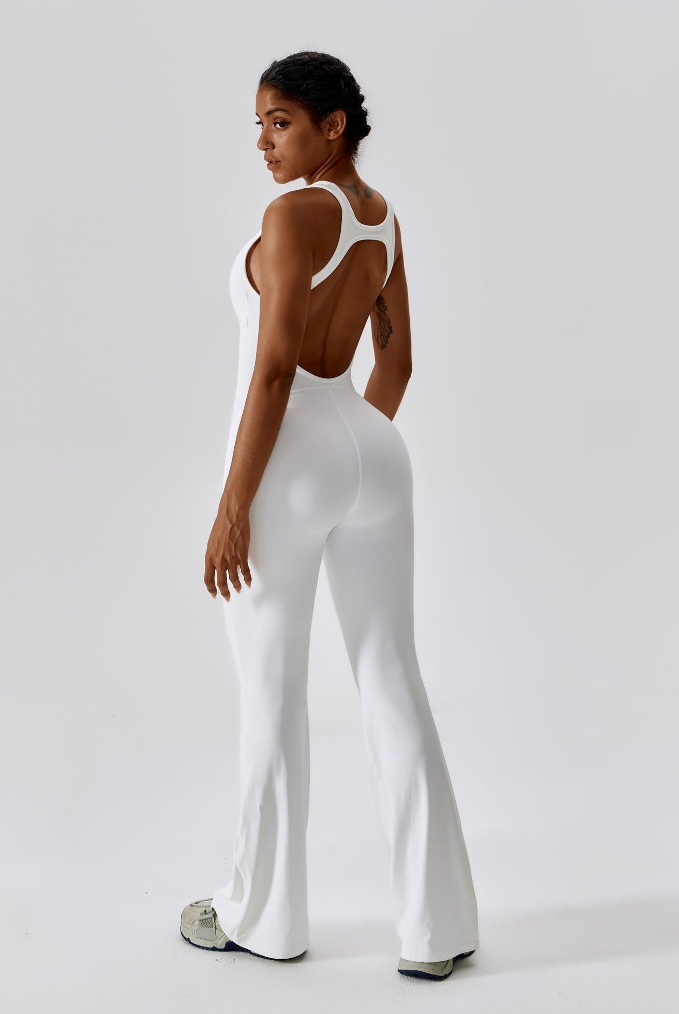 Brooke Booty Lift Active Jumpsuit-White