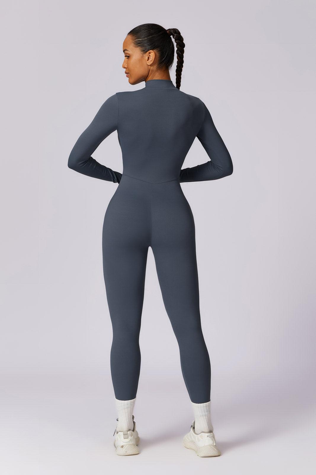 Sierra Long-Sleeve Active Jumpsuit-Navy