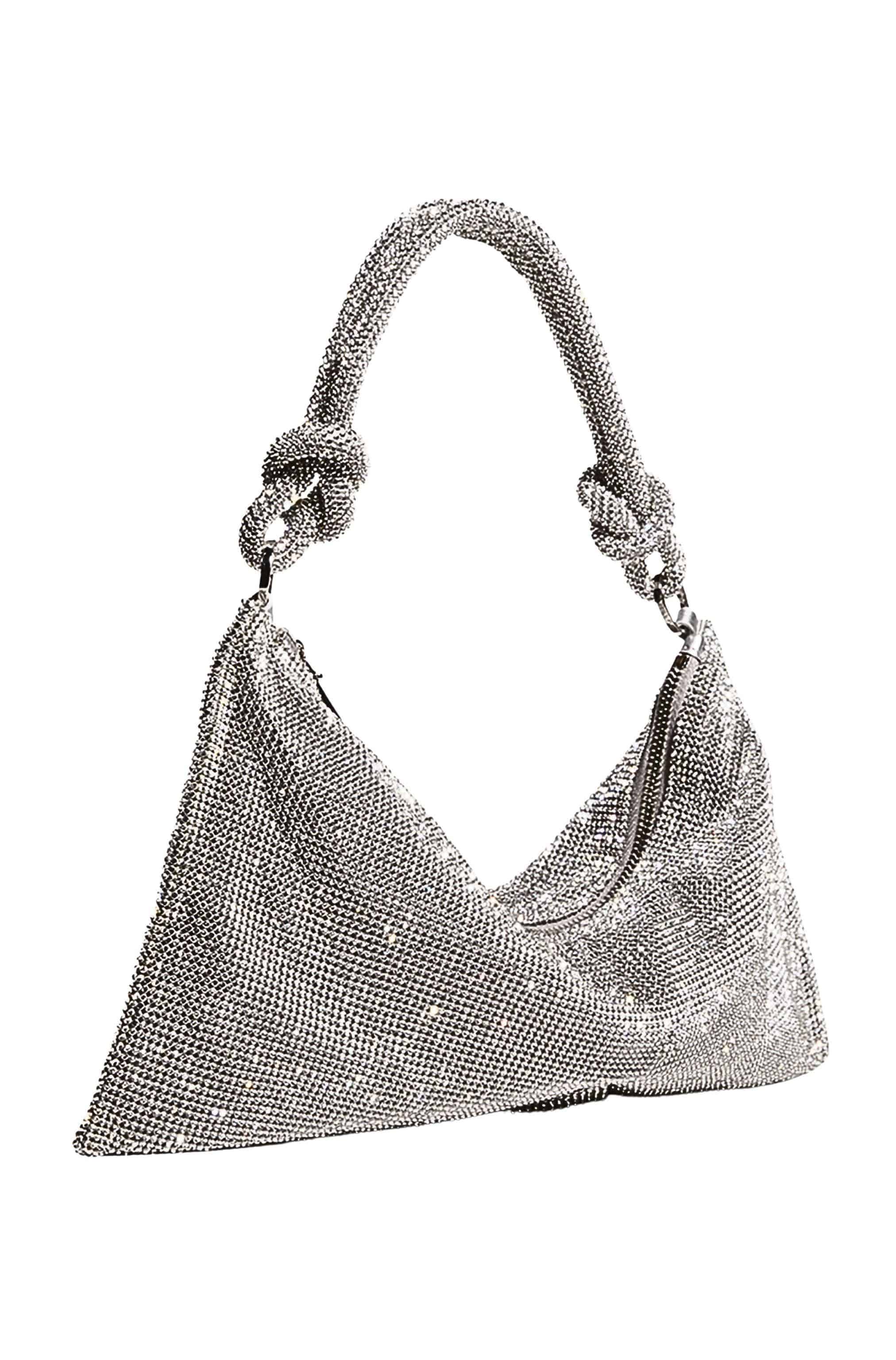 Nia Knotted Rhinestone Mini Shoulder Bag - Dapper Deluxe Fashion