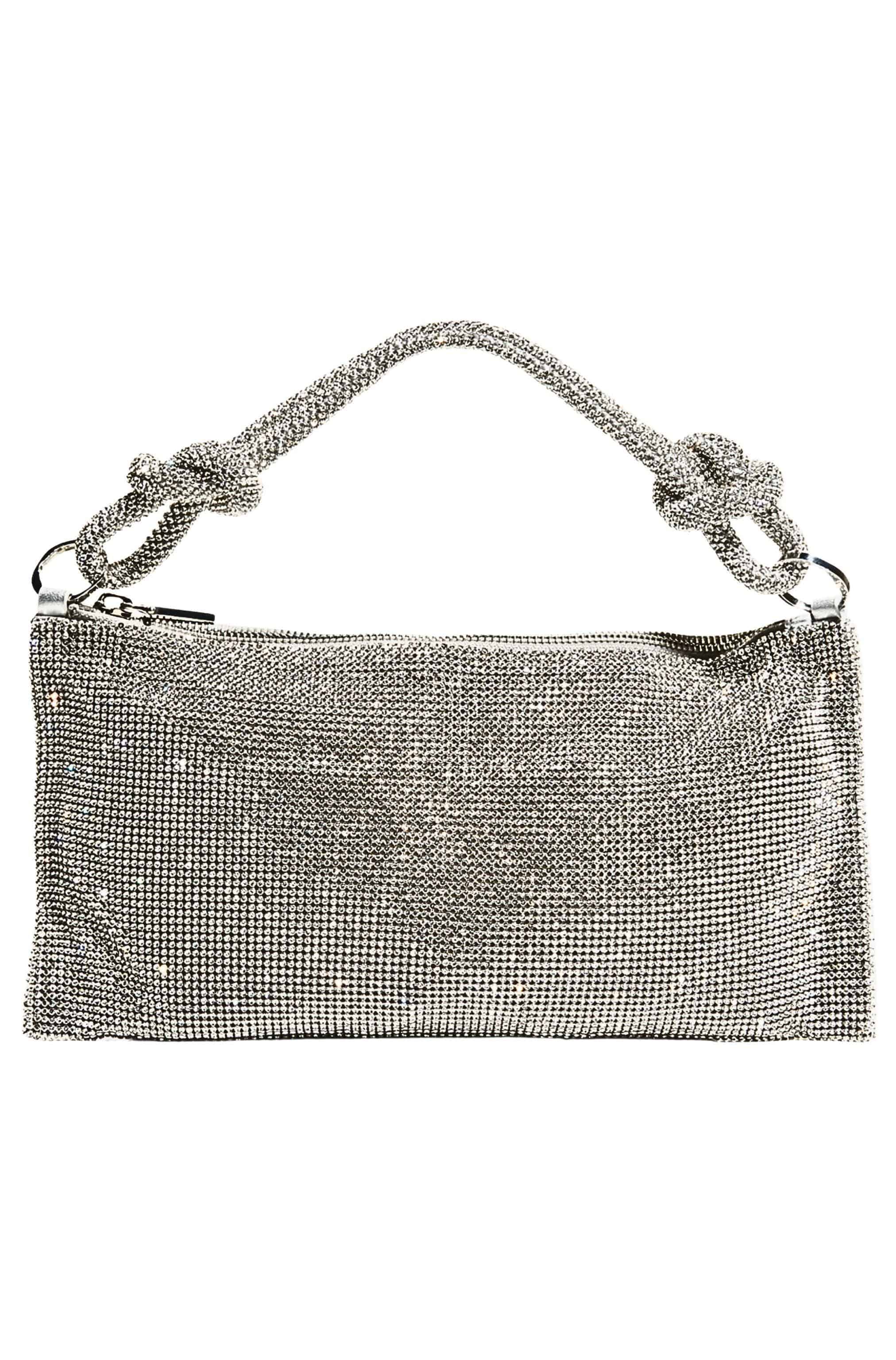 Nia Knotted Rhinestone Mini Shoulder Bag - Dapper Deluxe Fashion