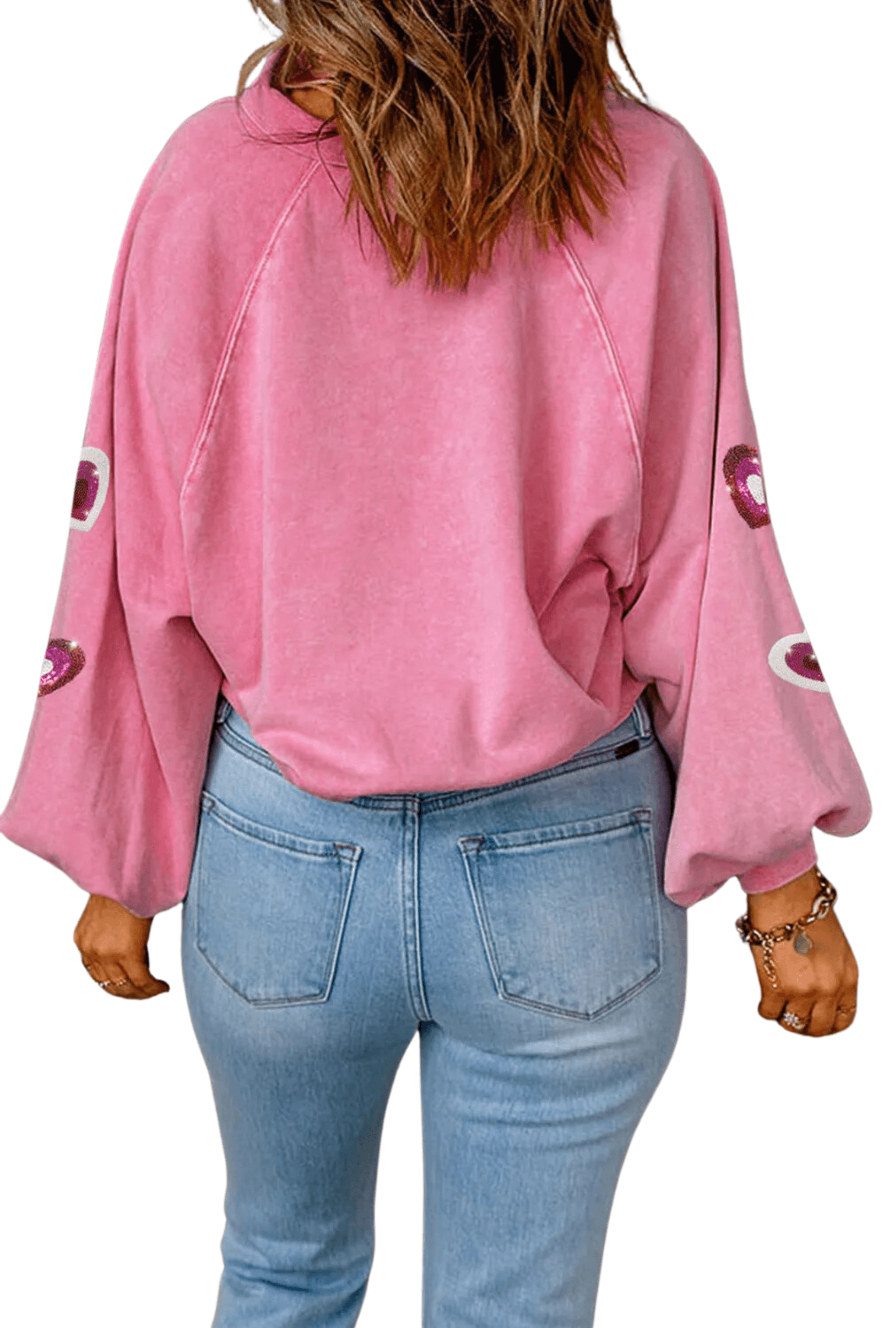 Pink Sequin Heart Top: Sparkle with Love - Dapper Deluxe Fashion